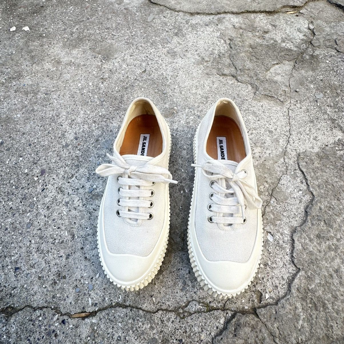 Jil Sander Jil Sander Rice Platform Canvas Sneakers Size US 9 / IT 39 - 3 Thumbnail
