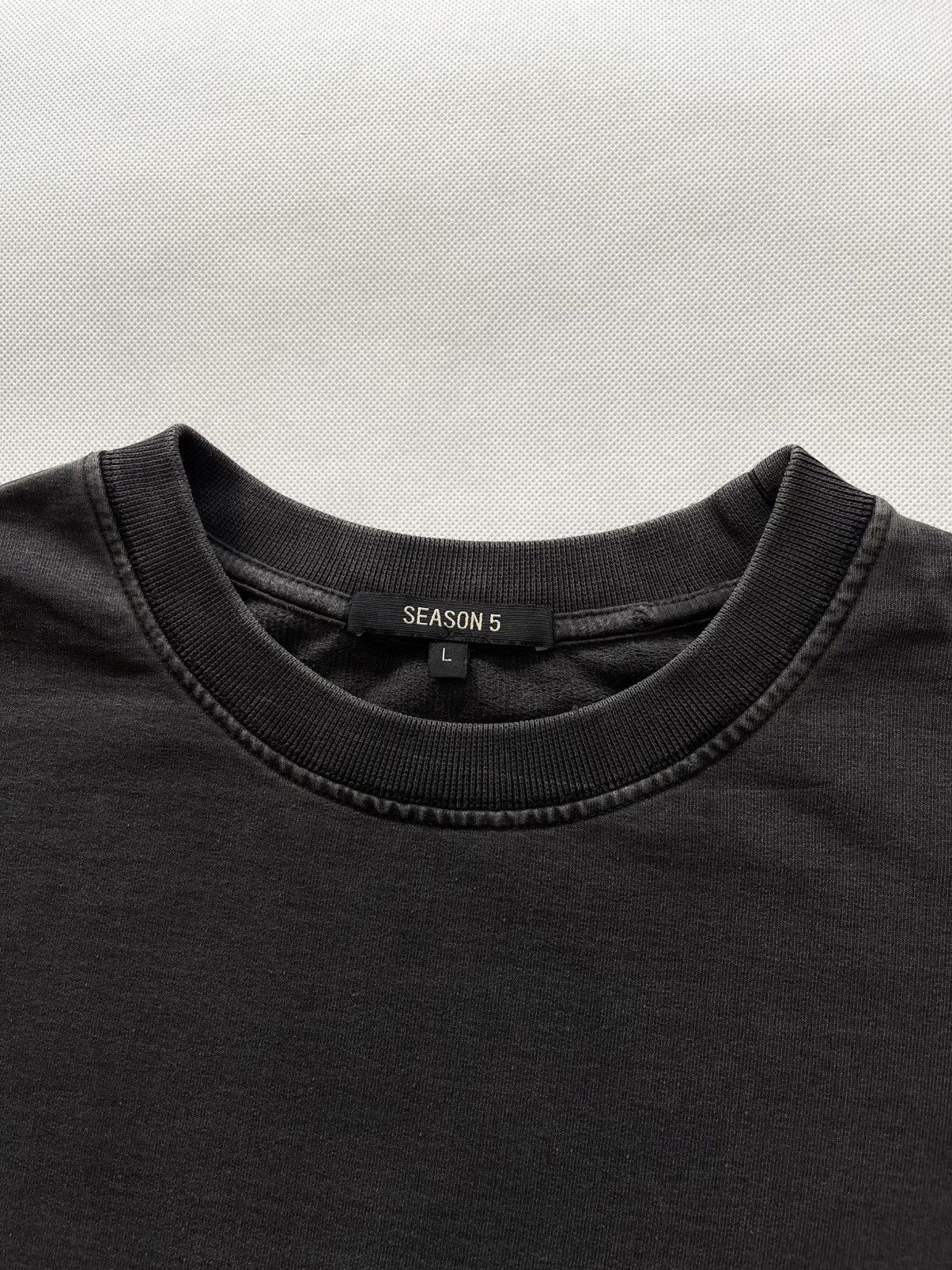 Yeezy YEEZY Season 5 Washed Dark Grey Blank Boxy Fit Crewneck Size US L / EU 52-54 / 3 - 13 Thumbnail