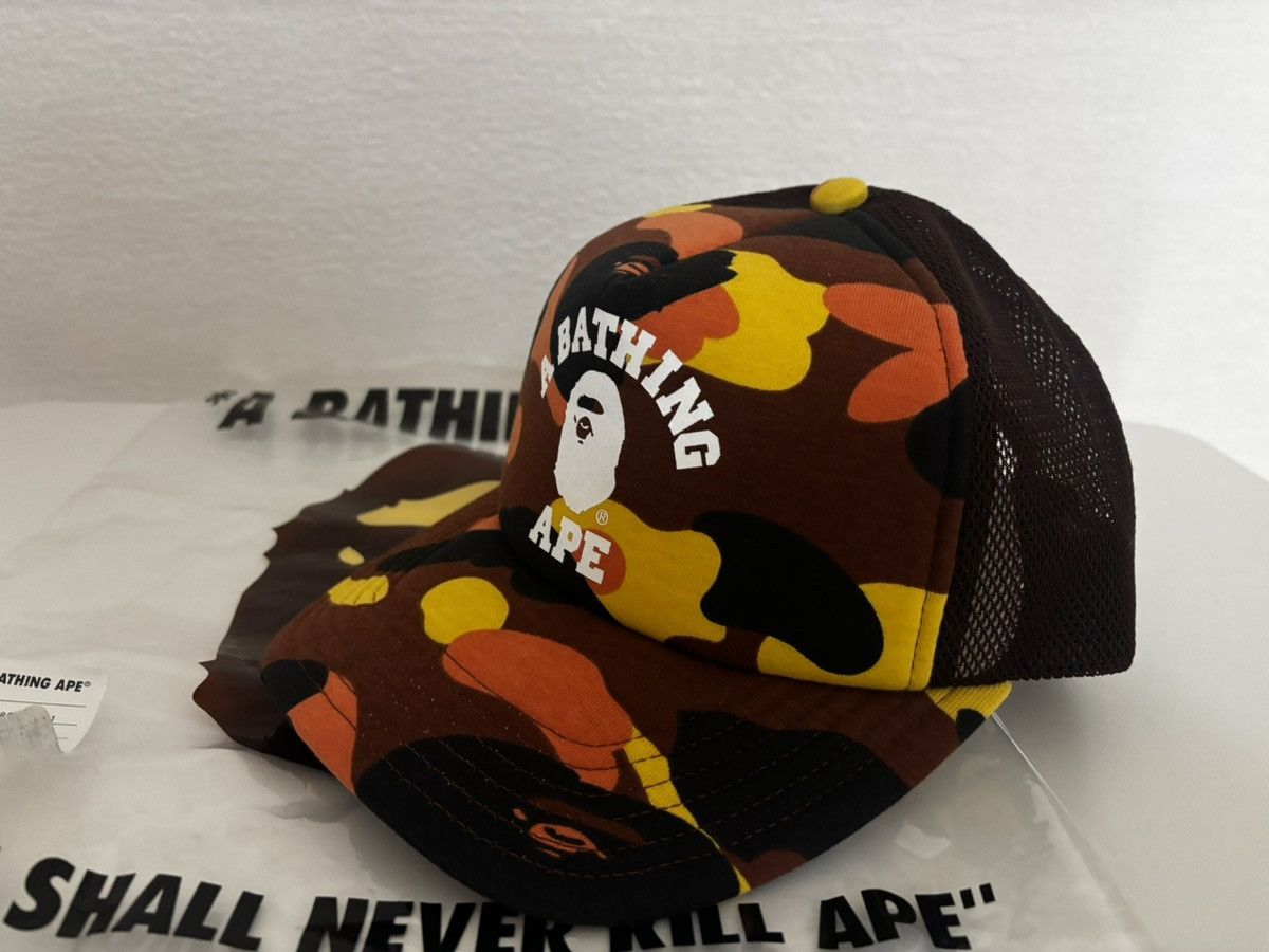 Bape Authentic ape bape 1st camo college cap trucker hat new Size ONE SIZE - 1 Thumbnail