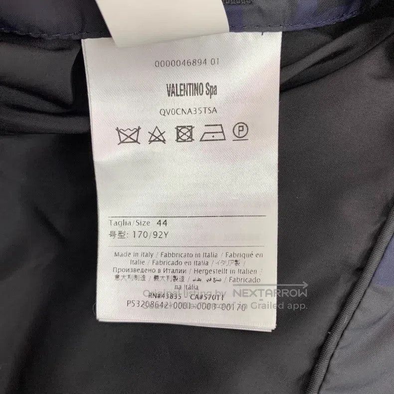 Valentino Valentino Dark blue camouflage stand-up collar zipper long Size US XS / EU 42 / 0 - 7 Thumbnail