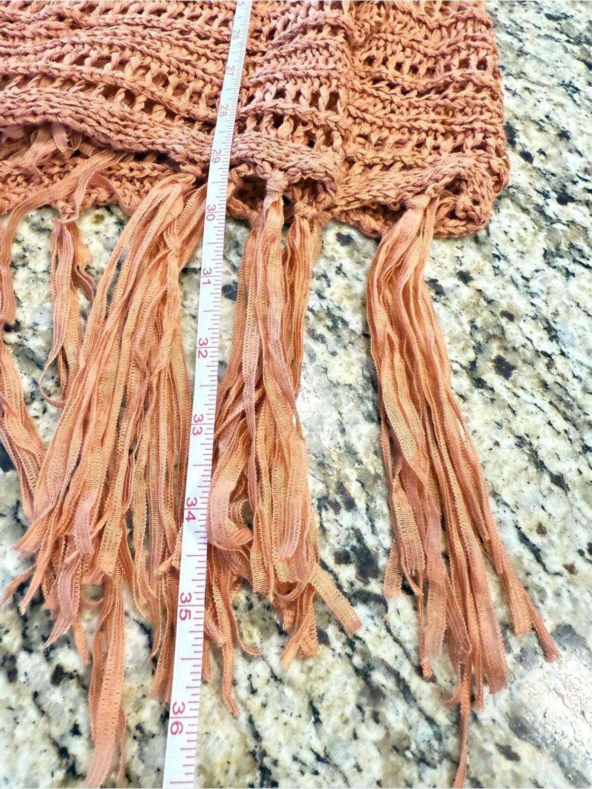 Other Umgee crochet long line fringe cardigan pinkish orange M/L Size M / US 6-8 / IT 42-44 - 11 Thumbnail