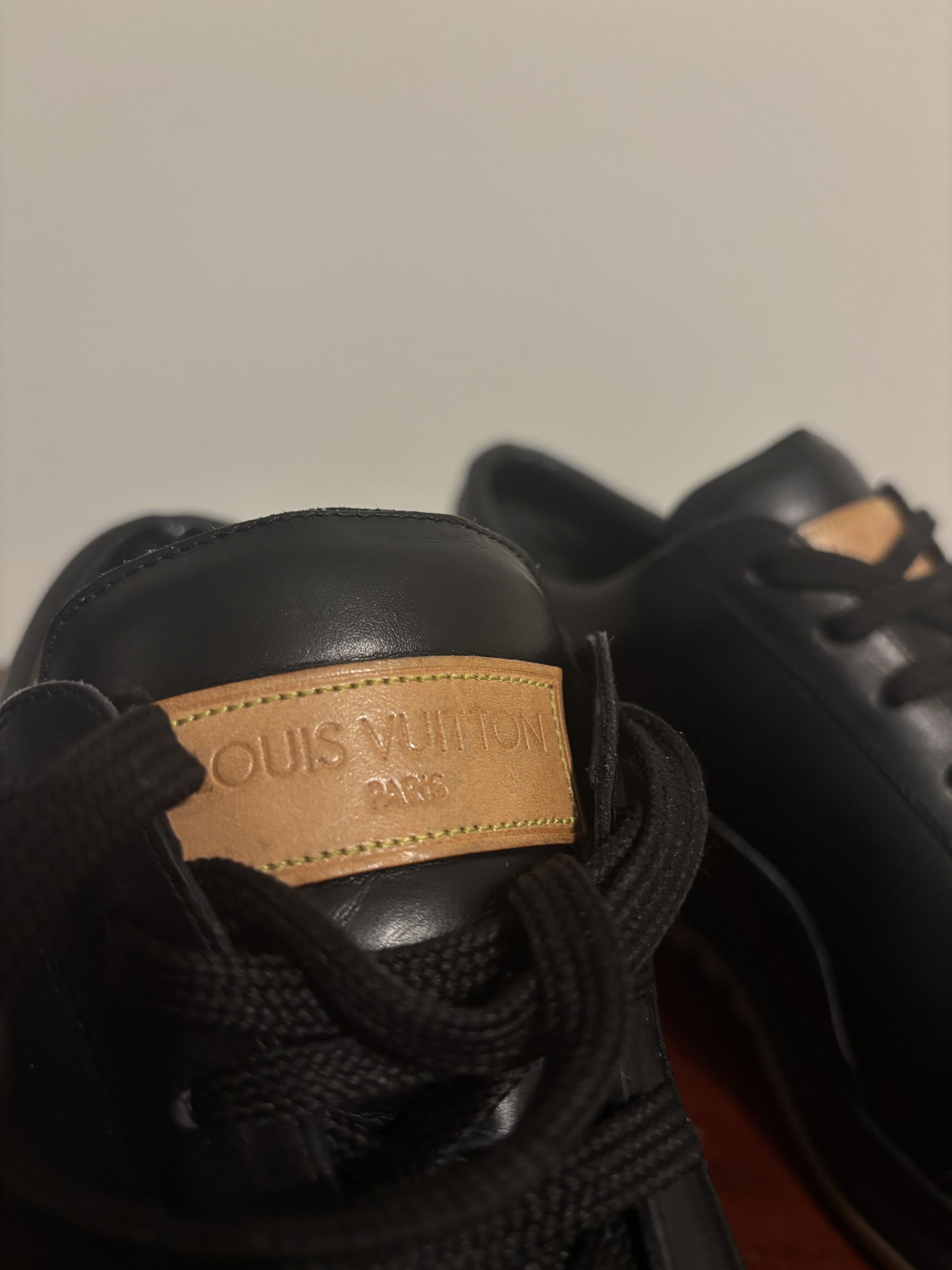 Louis Vuitton RARE 2003 Vintage LV Sports Black Leather Sneaker Size US 10.5 / EU 43-44 - 13 Thumbnail