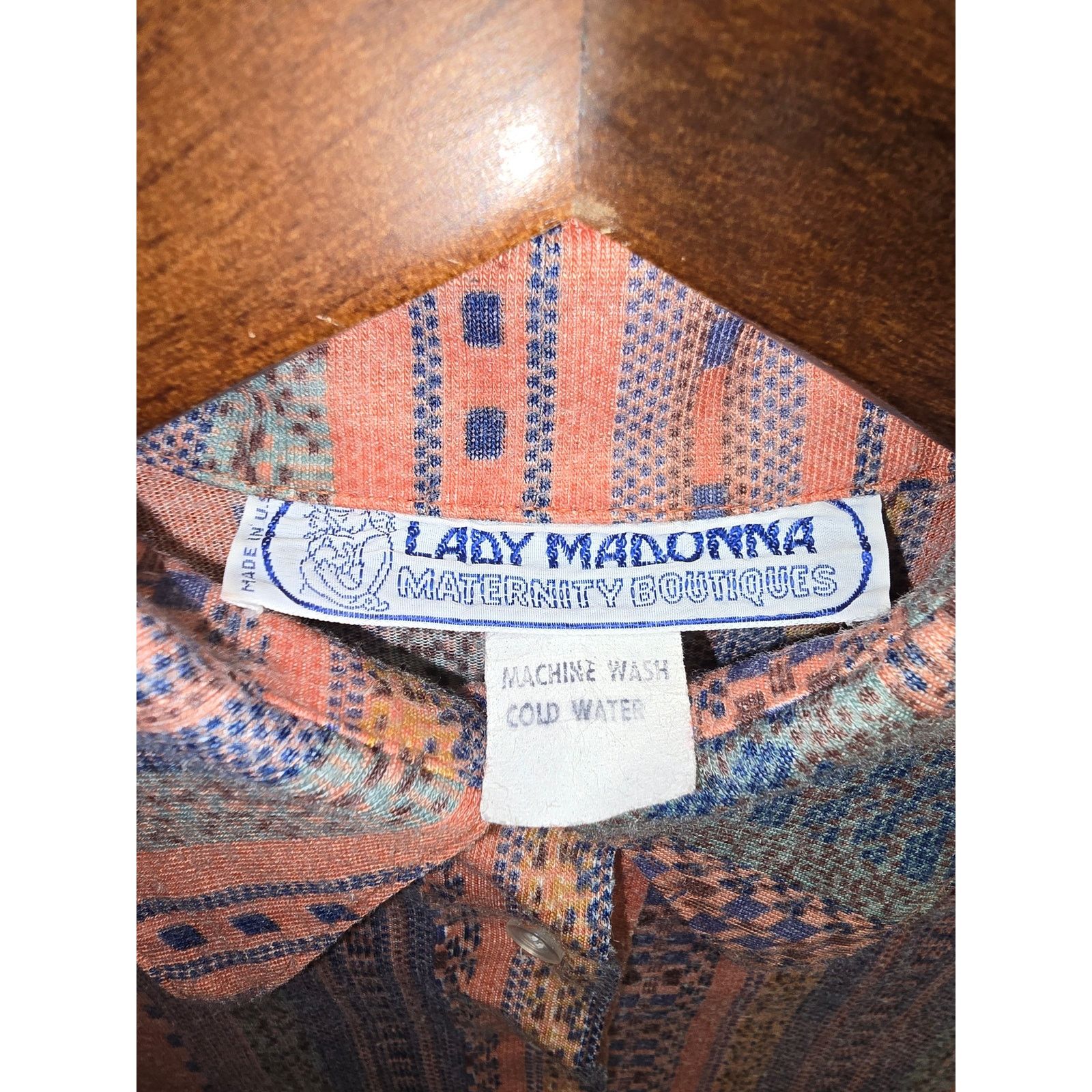 Vintage Vintage Womens Lady Madonna Button Up Shirt Peach Collared Size S / US 4 / IT 40 - 5 Thumbnail