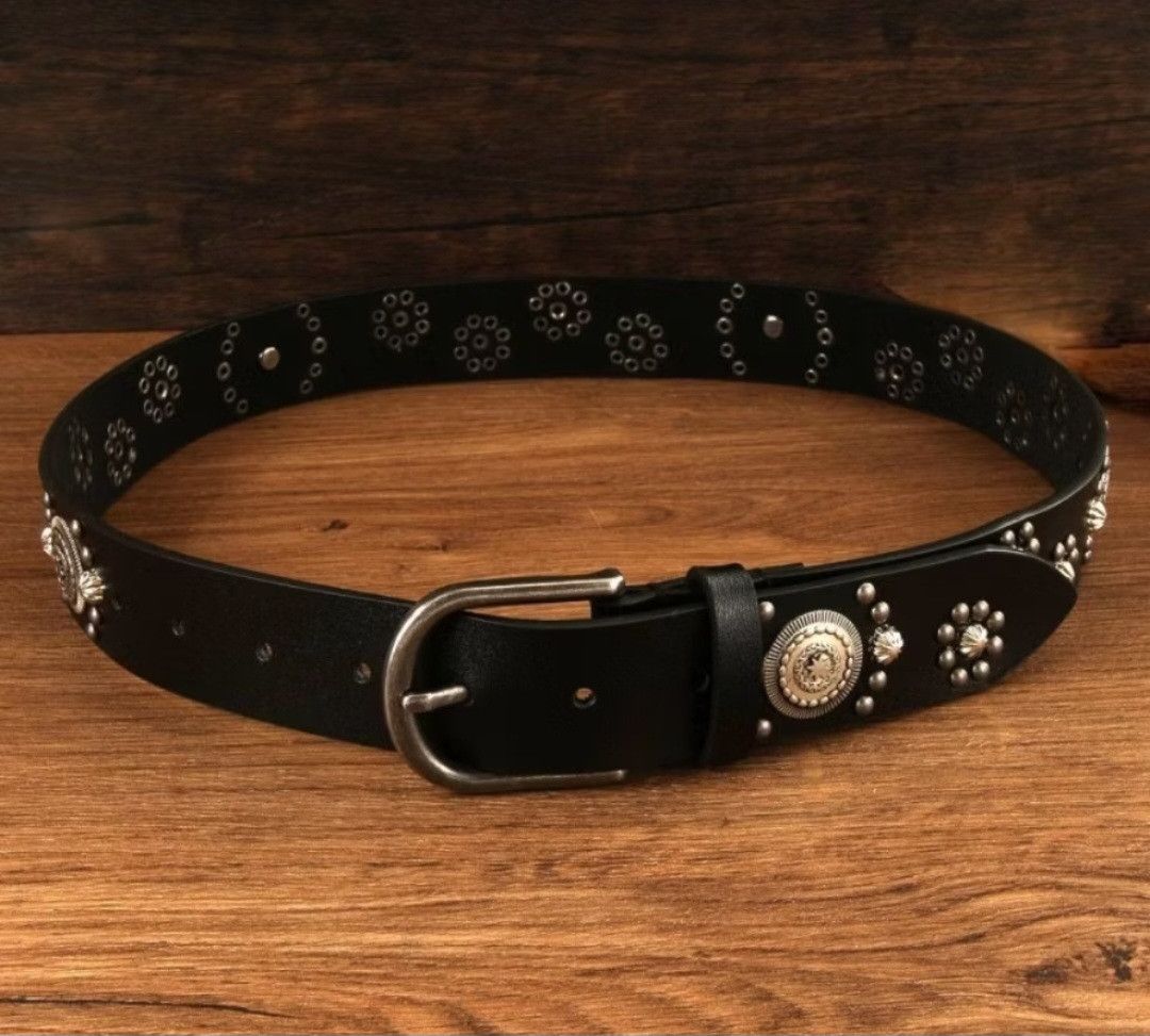 Japanese Brand Unique rivet black colour japan style belt Size ONE SIZE - 3 Thumbnail