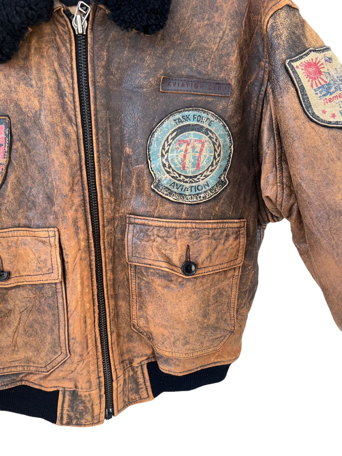 ジャケット・アウター archive leather flight jacket A-2 brown The A2 Flight Jacket-full Grain Cowhide Leather Bomber