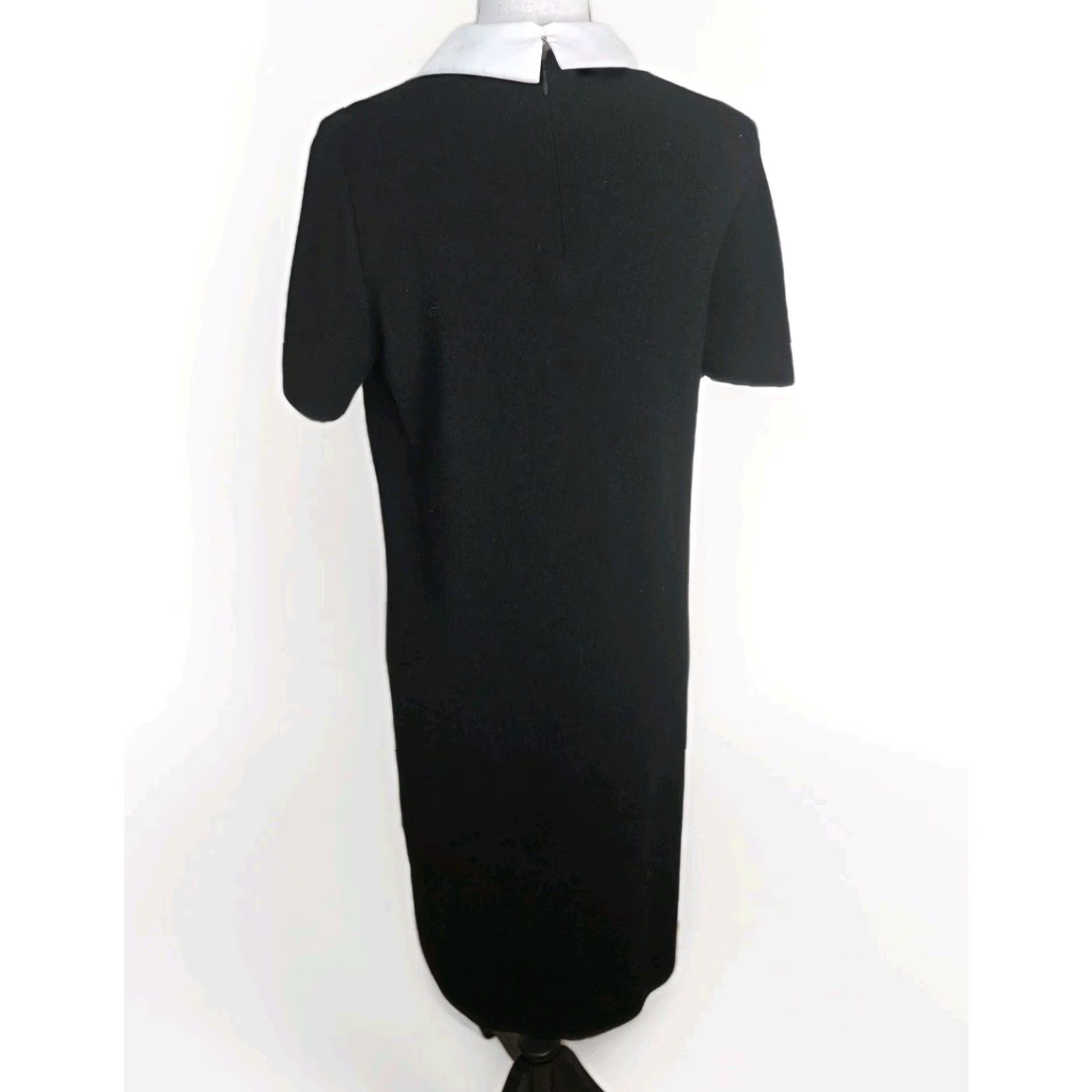 Tory Burch Tory Burch Embellished Poplin Collar Sweater Dress Black Small Women Midi Dress Size S / US 4 / IT 40 - 3 Thumbnail