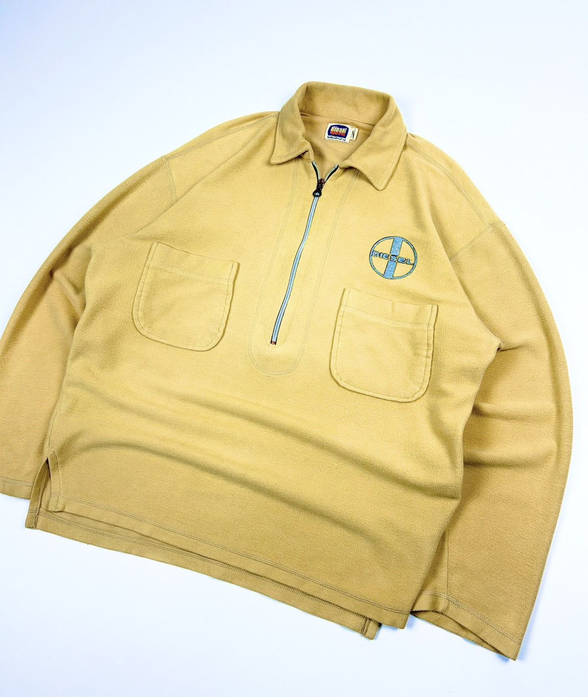 Diesel × Vintage × Yves Saint Laurent vintage Diesel zip up yellow sweatshirt Size US M / EU 48-50 / 2 - 3 Thumbnail