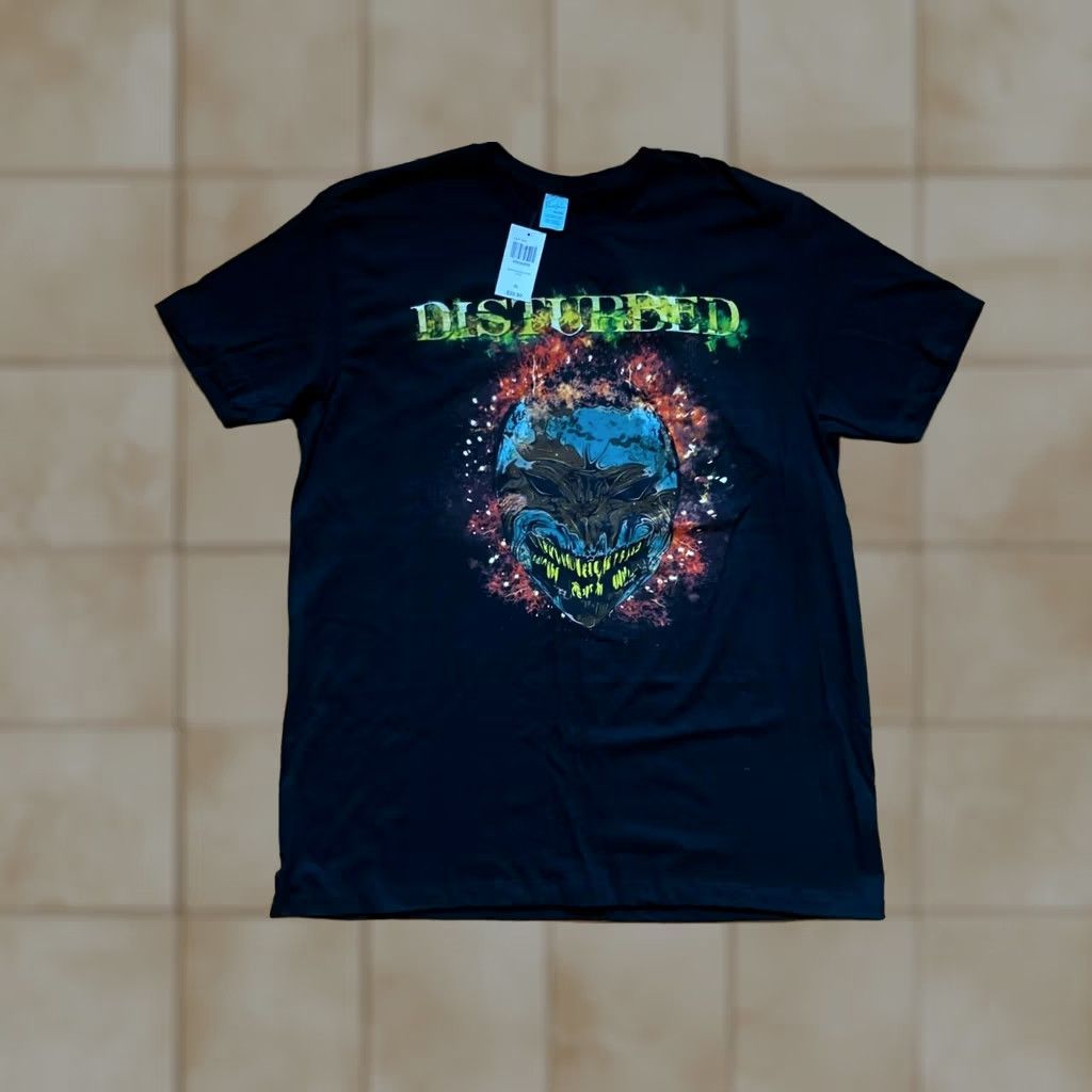 Vintage Disturbed Guy Face T Shirt Mens Rock N Roll Music Concert Tee Black XL Size US XL / EU 56 / 4 - 1 Thumbnail