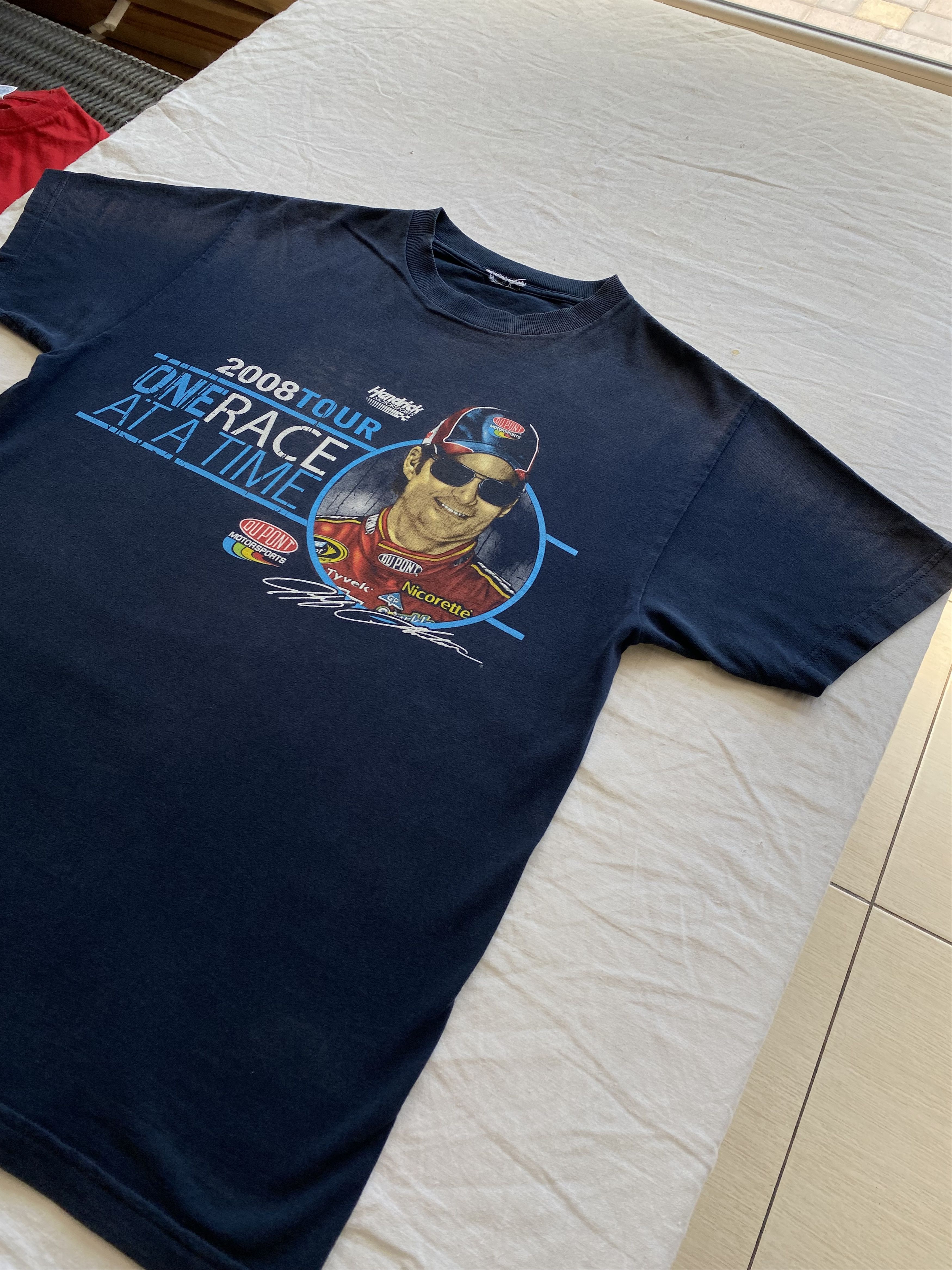 Vintage Jeff Gordon Nascar Vintage 2008 Tour One Race Racing T-shirt Size US M / EU 48-50 / 2 - 16 Thumbnail