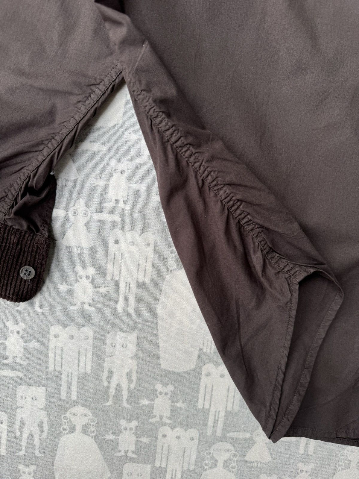Raf Simons Raf Simons AW02 Corduroy Trim Button-Up Oversize Brown Shirt Size US M / EU 48-50 / 2 - 5 Thumbnail
