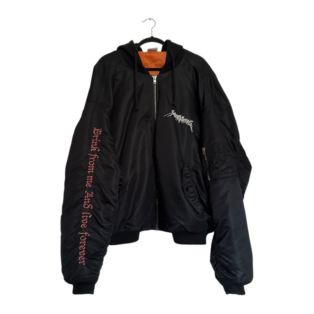 Vetements Black 'Genetically Modified' Volunteer Puffer Jacket