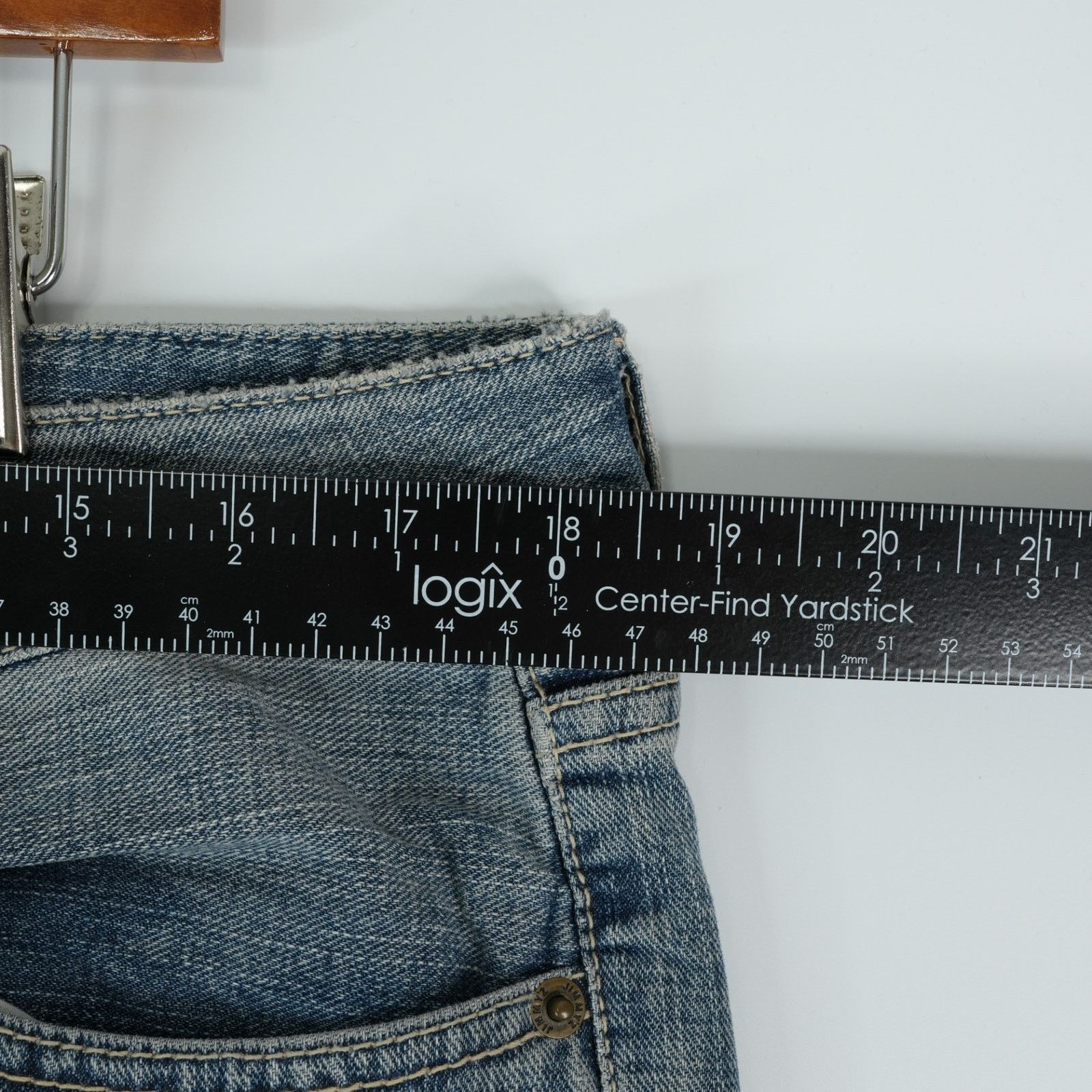 Other Jimmy'z Jeans Womens 14L (37x35) Blue Low Rise Flare Y2K Size 37" - 9 Thumbnail