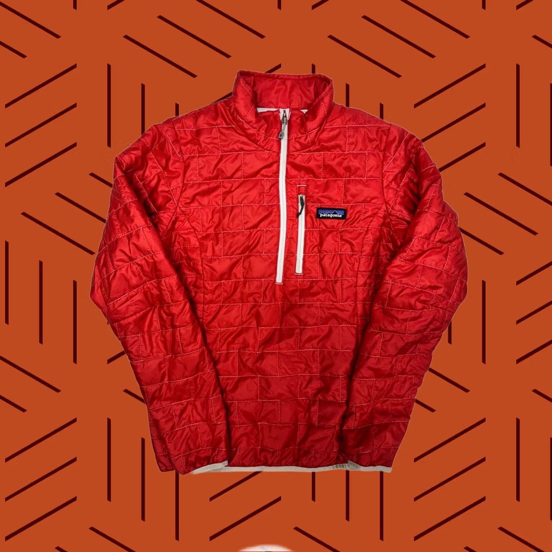Patagonia Patagonia Womens S Red Nano Puff Quilted 1/2 Zip Pullover Jacket Size S / US 4 / IT 40 - 1 Thumbnail