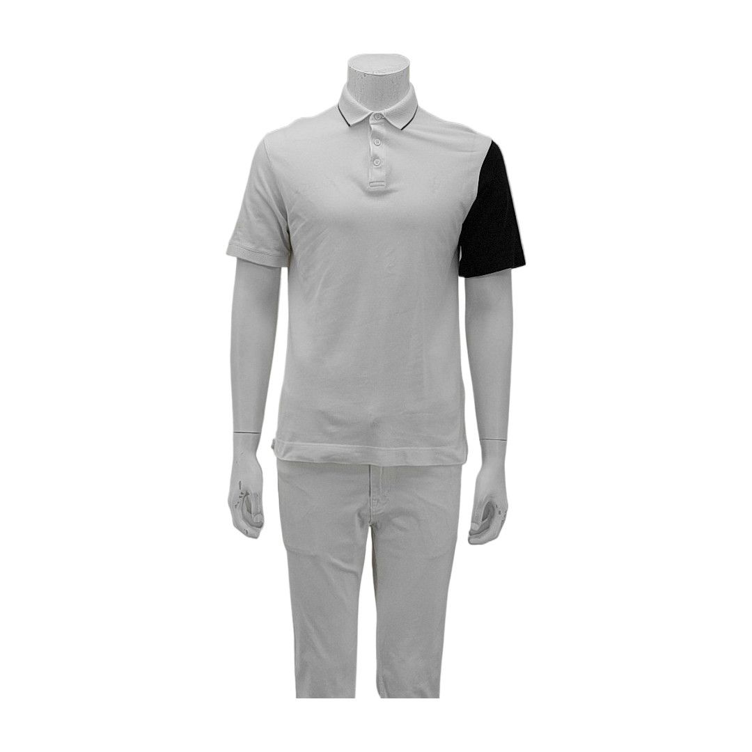 Z Zegna Z Zegna Contrast Sleeve Cotton Polo Size M Size US M / EU 48-50 / 2 - 1 Thumbnail