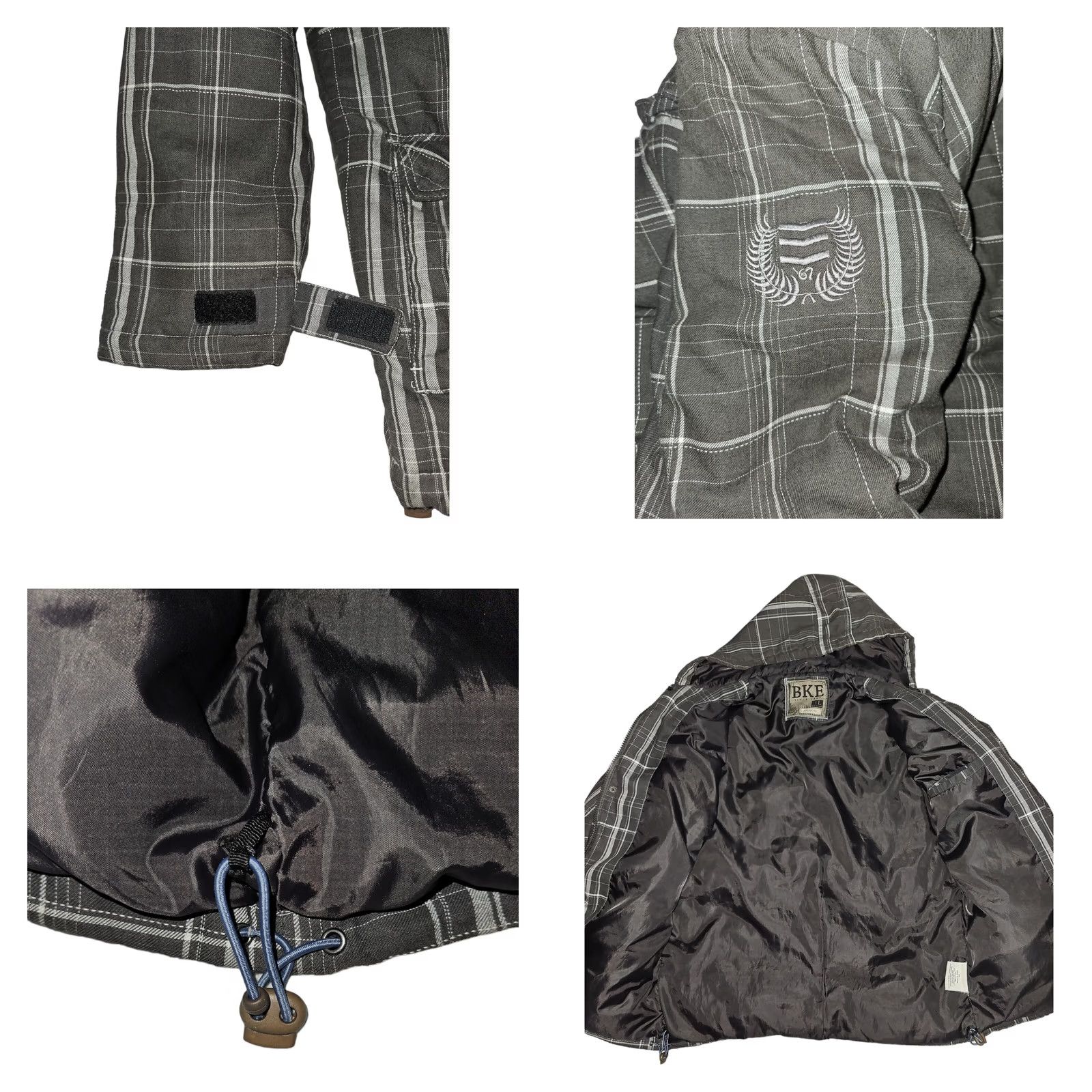 BKE BKE Coat Large Men's Plaid Heavy Hooded Drawstring Hipster Preppy Outdoors Coat Size US L / EU 52-54 / 3 - 8 Thumbnail