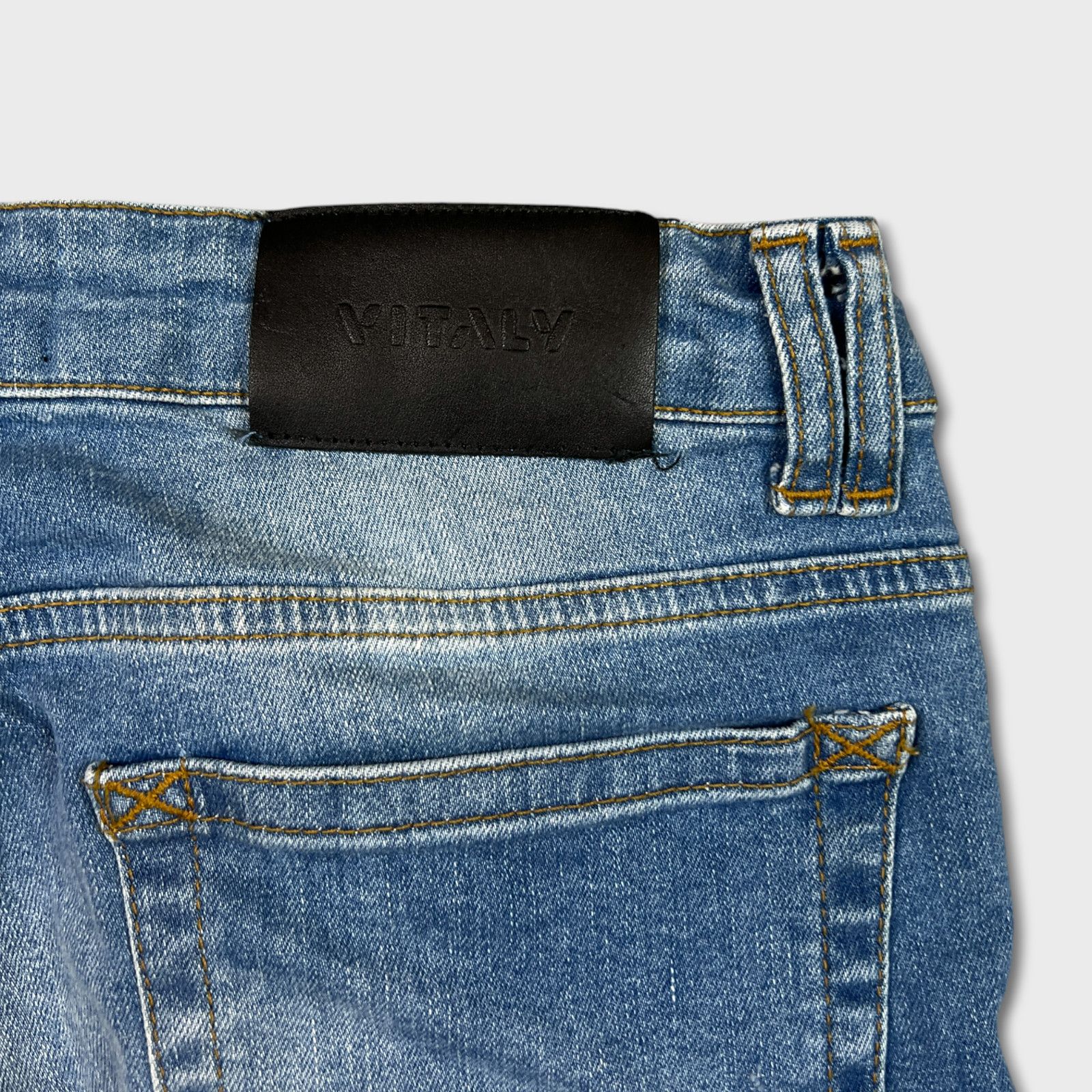 Vitaly Design Vitaly Jeans 32x30 Faded Distressed Slim Taper Denim Pants Size US 32 / EU 48 - 10 Thumbnail