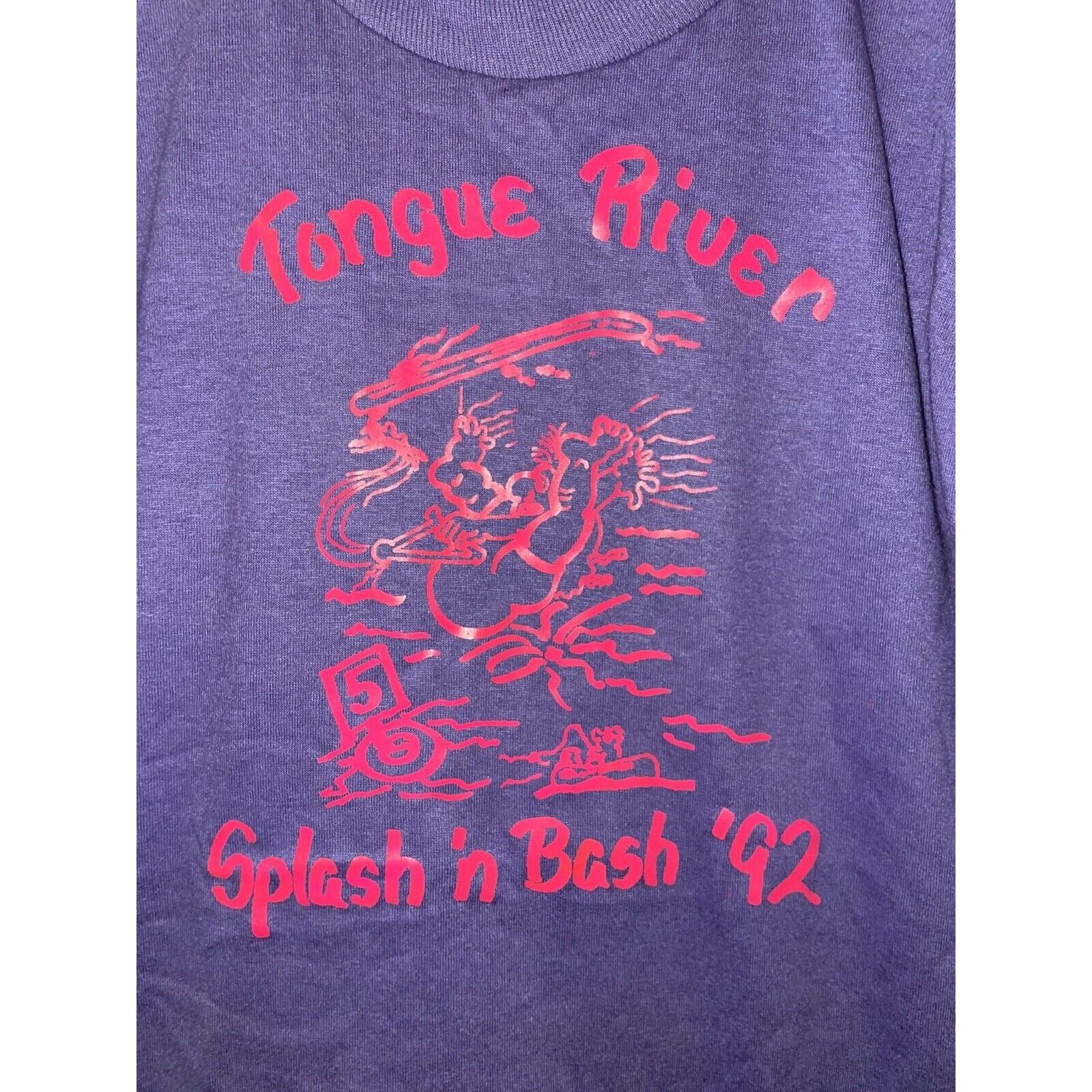 Jerzees Vintage Tongue River Shirt Splash N Bash Old Fart 90s Small Size US S / EU 44-46 / 1 - 2 Thumbnail