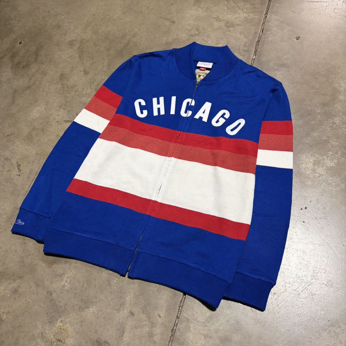 Mitchell & Ness Mitchell Ness Chicago Cubs Track Jacket Sweater Knitwear Size US XL / EU 56 / 4 - 2 Thumbnail