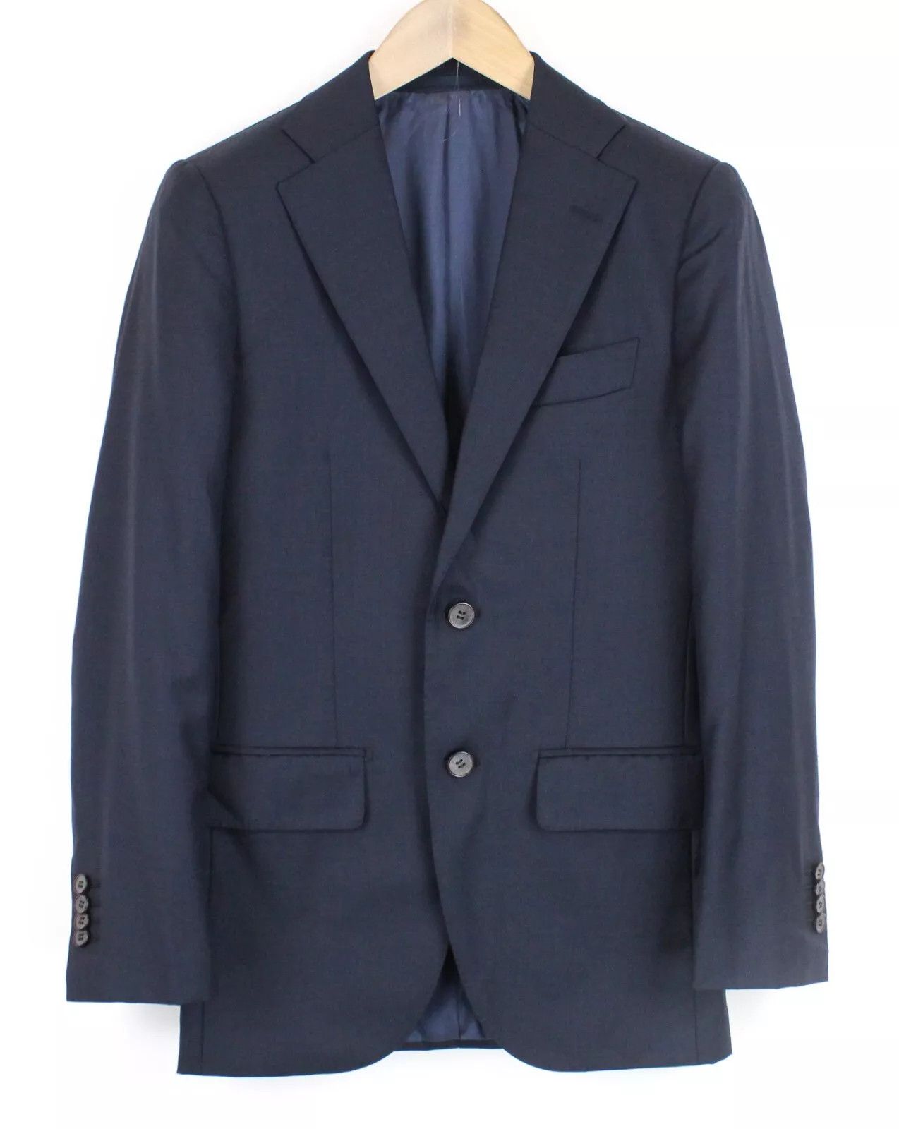 Suitsupply LAZIO UK32R Dark Blue Wool 2 Piece Suit 58957 Size 34S - 5 Thumbnail