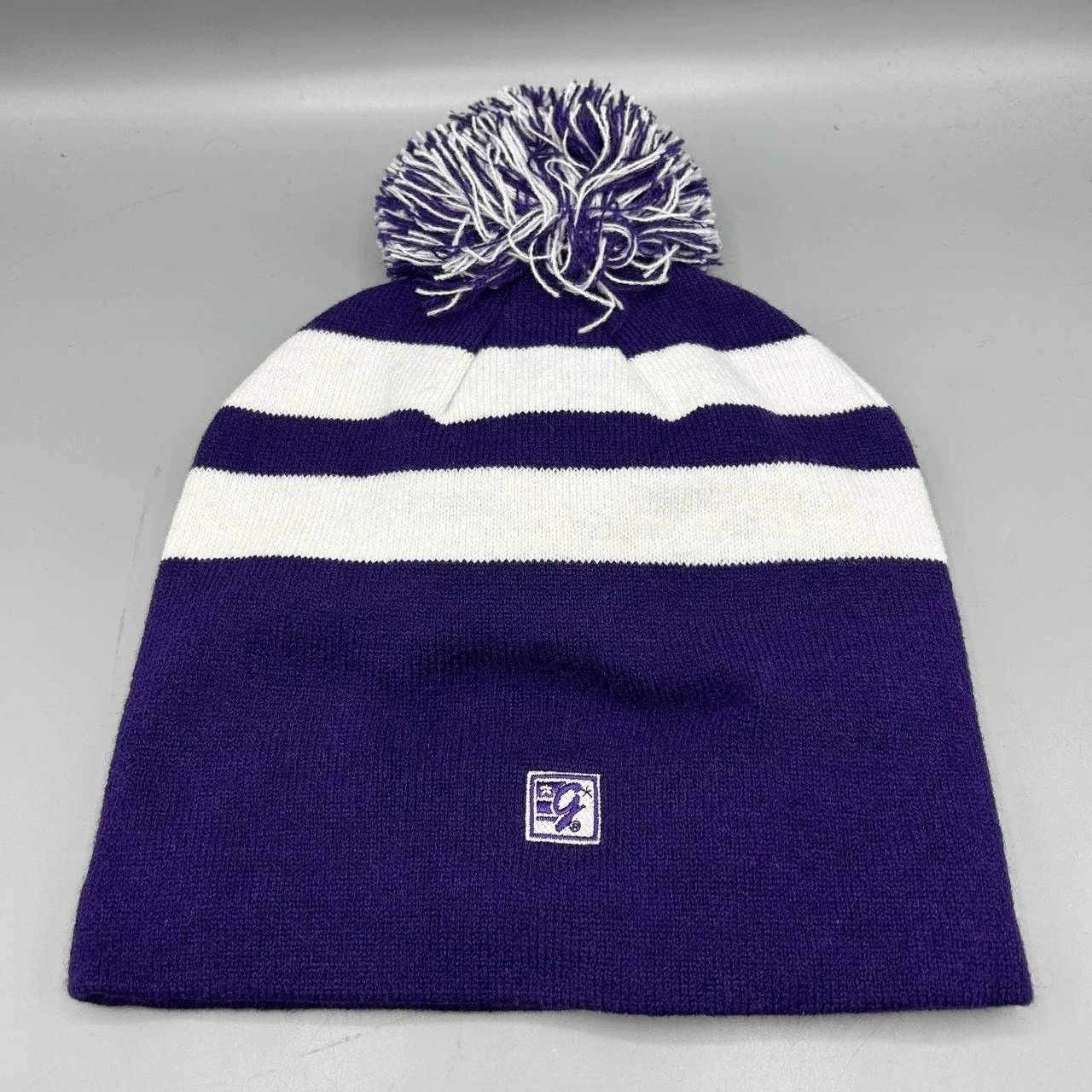 The Game Kansas State Wildcats NCAA Hat Purple White Beanie Pom Pom Size ONE SIZE - 2 Thumbnail