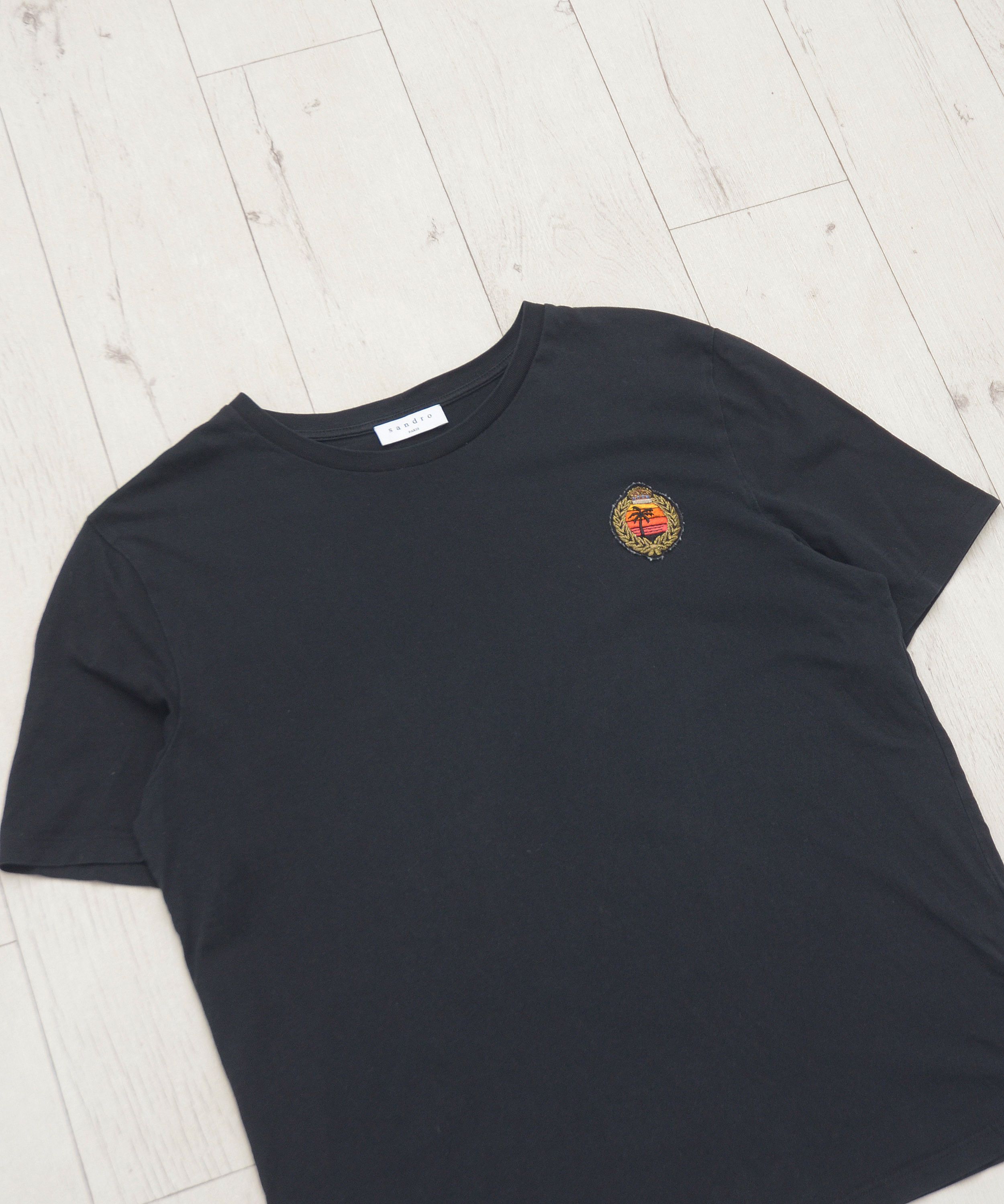 Sandro SANDRO T-Shirt With Patch On The Chest Palm Hawaii Size US M / EU 48-50 / 2 - 2 Thumbnail