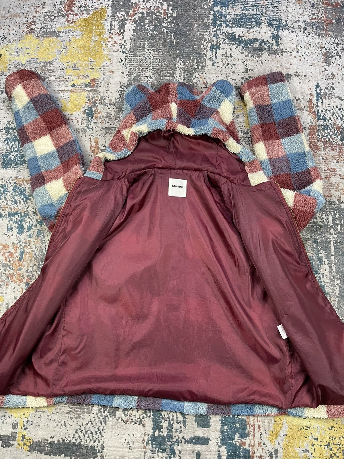 Ne-Net Issey Miyake Ne-Net Kitten Ear Plaid Zipper Hoodie Size XS / US 0-2 / IT 36-38 - 9 Thumbnail