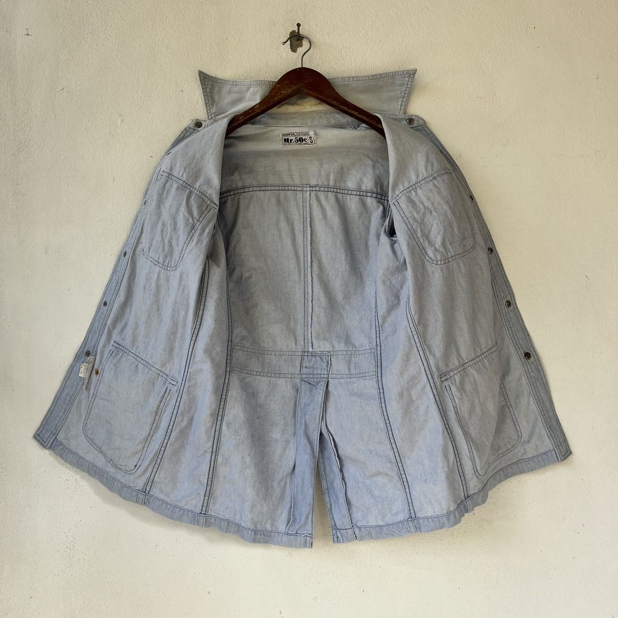 Edwin Vintage Edwin MR 50C Denim Chore Jacket – Made in Japan Size XS / US 0-2 / IT 36-38 - 4 Thumbnail