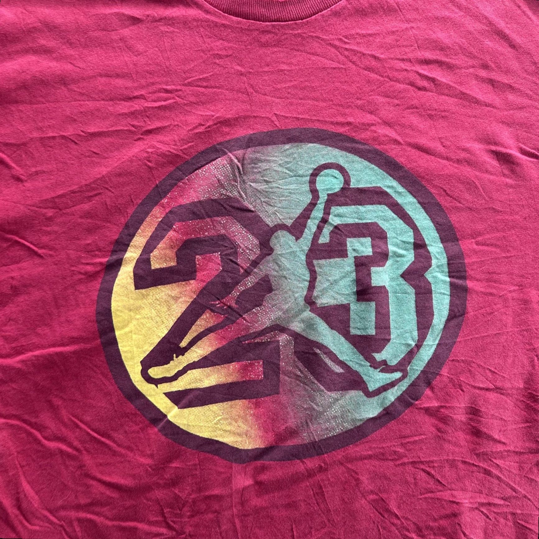Jordan Brand Jordan Jumpman 23 Shirt Mens XL Burgundy Graphic Tee Short Sleeve Nike Size US XXL / EU 58 / 5 - 2 Thumbnail