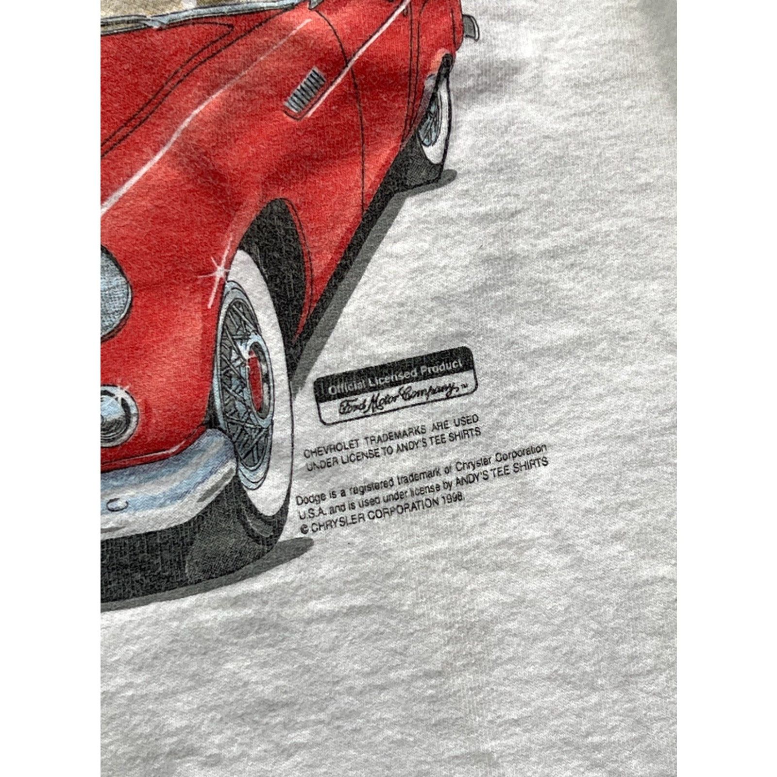 Ford VINTAGE Ford Classic Cars Muscle White Graphic Tee Men's XL Short Sleeve 1990s Edgewater Park Michigan 1998 White Size US XL / EU 56 / 4 - 5 Thumbnail