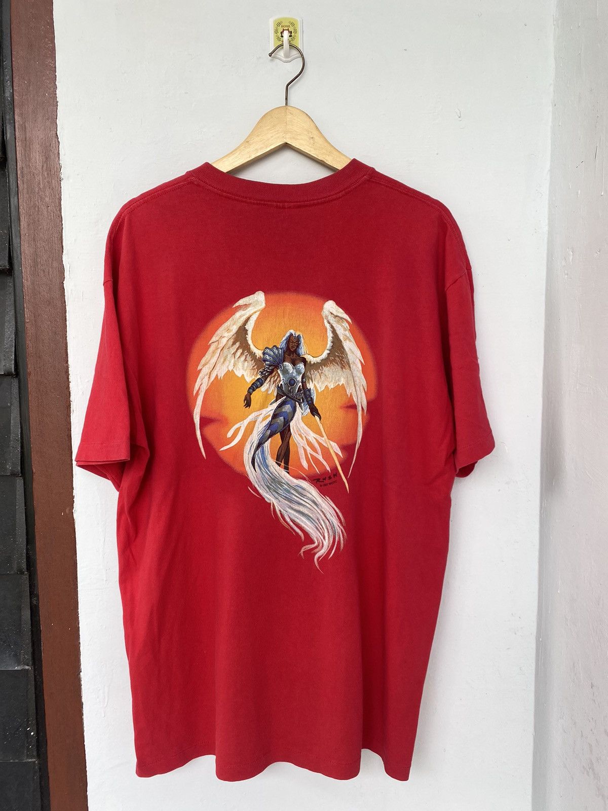 image of Anima x Cartoon Network Vintage Very Magic The Gathering Military Game Tee in Red, Men's (Size XL)
