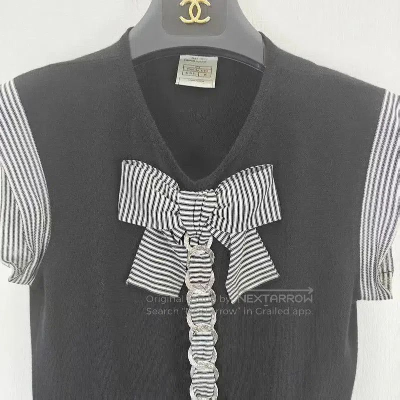 Chanel Chanel Black and Gray Silk Blend Sweater . Size M / US 6-8 / IT 42-44 - 3 Thumbnail