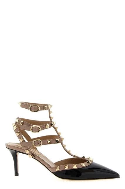 VALENTINO GARAVANI Black/Beige Leather 65mm Pumps N&A