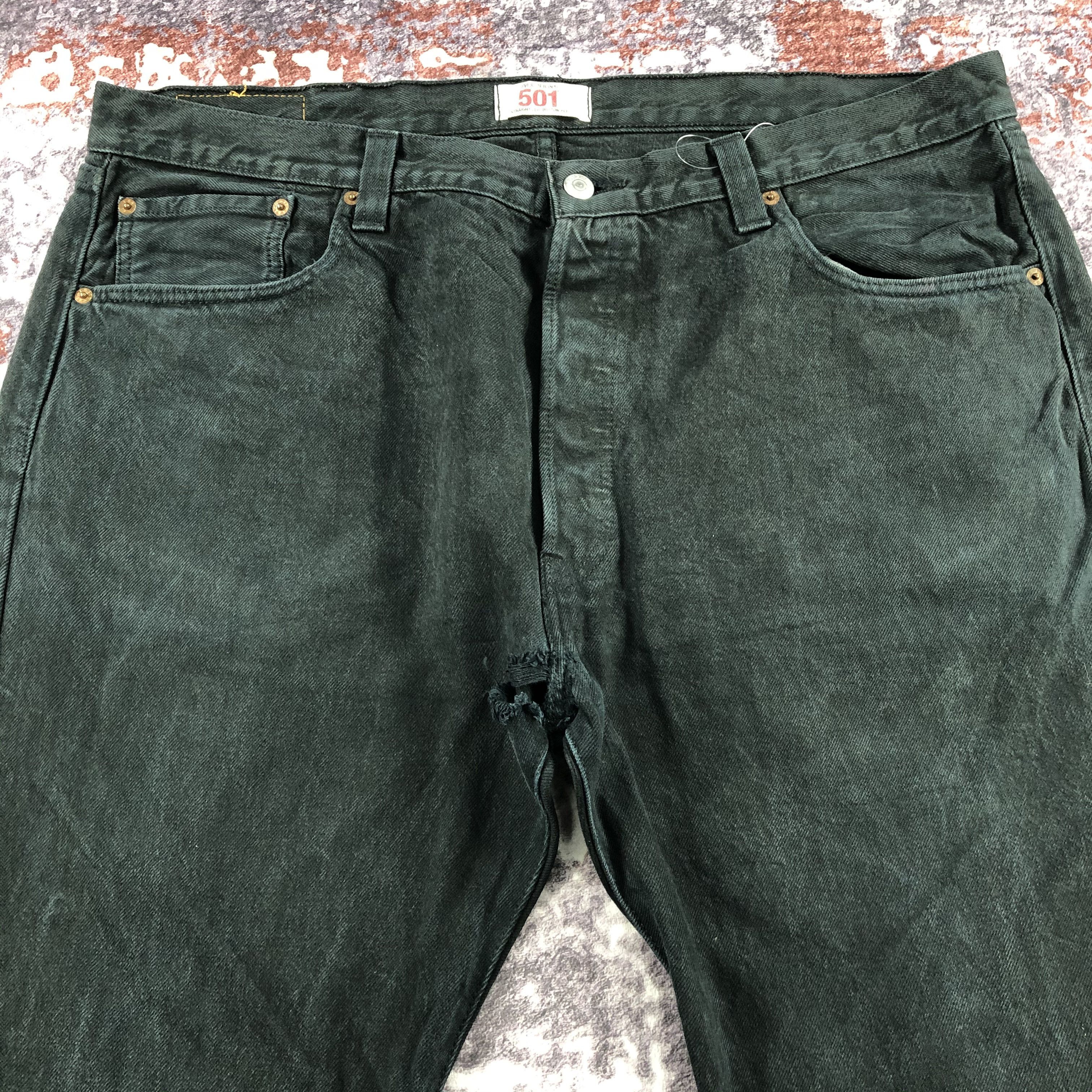 Levi's Vintage Levis 501 Faded Black Jeans-JM2096 Size US 40 / EU 56 - 3 Thumbnail
