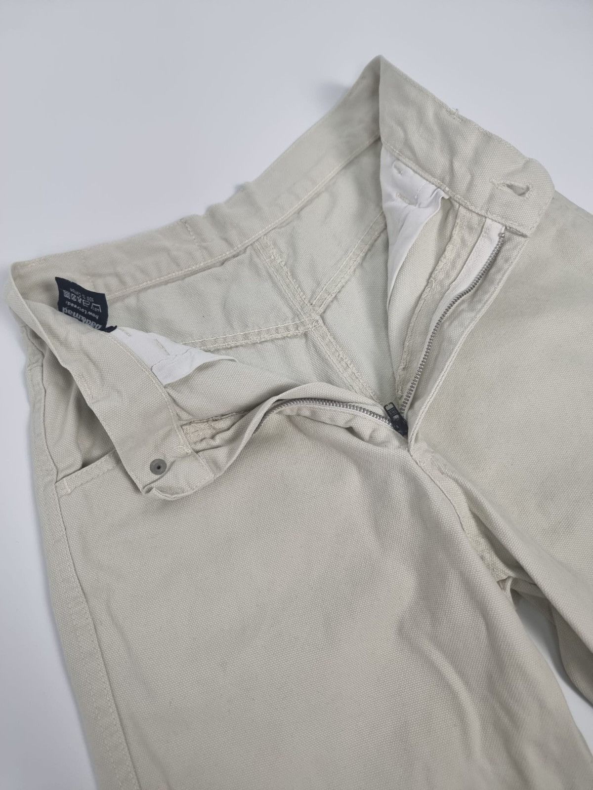 Japanese Brand × Vintage vintage Bad+Mad double knee baggy pants XS womens beige Size 26" / US 2 / IT 38 - 11 Thumbnail