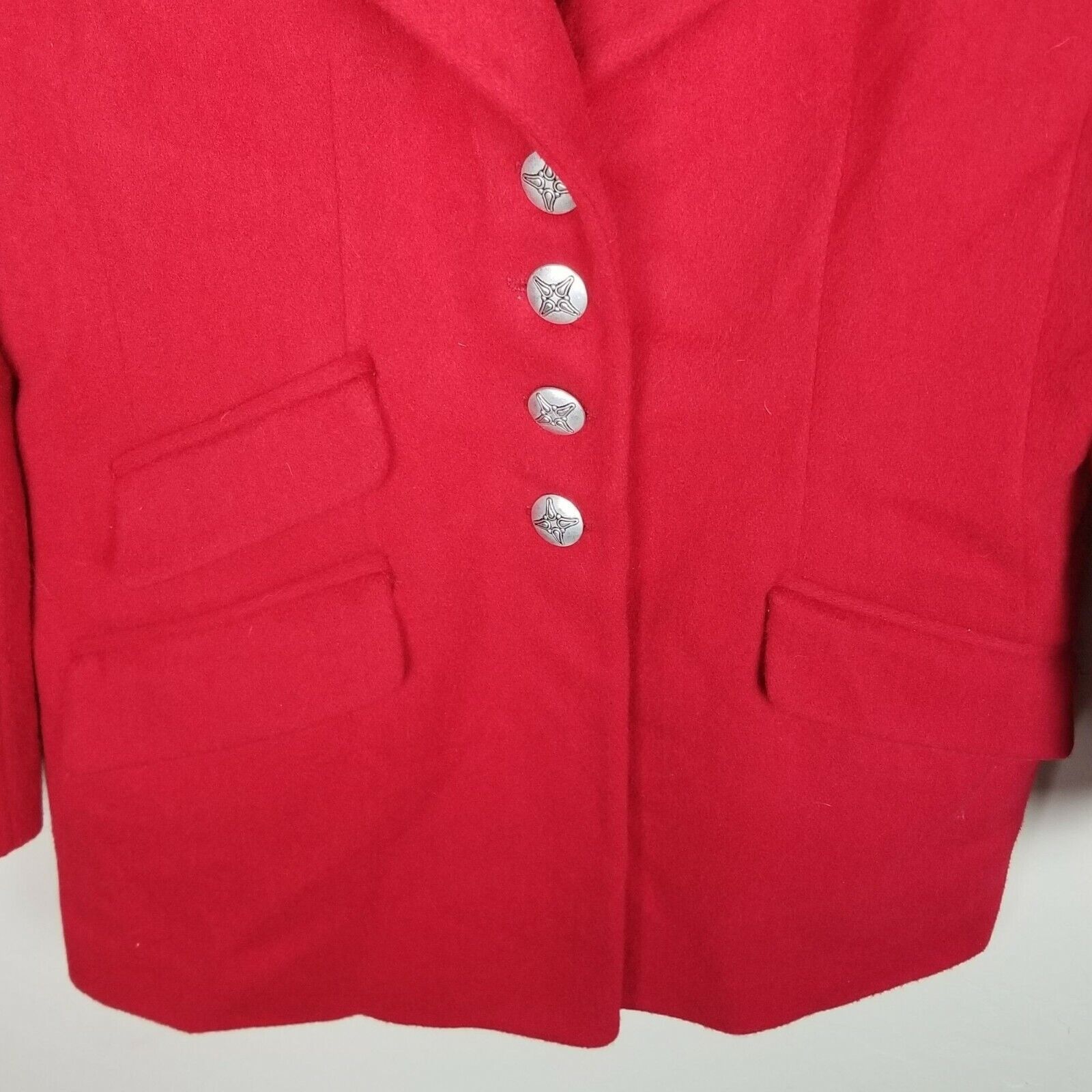 Marie Oliver Vintage Mario De Pinto Womens Wool Blazer Holiday Xmas Size L / US 10 / IT 46 - 3 Thumbnail