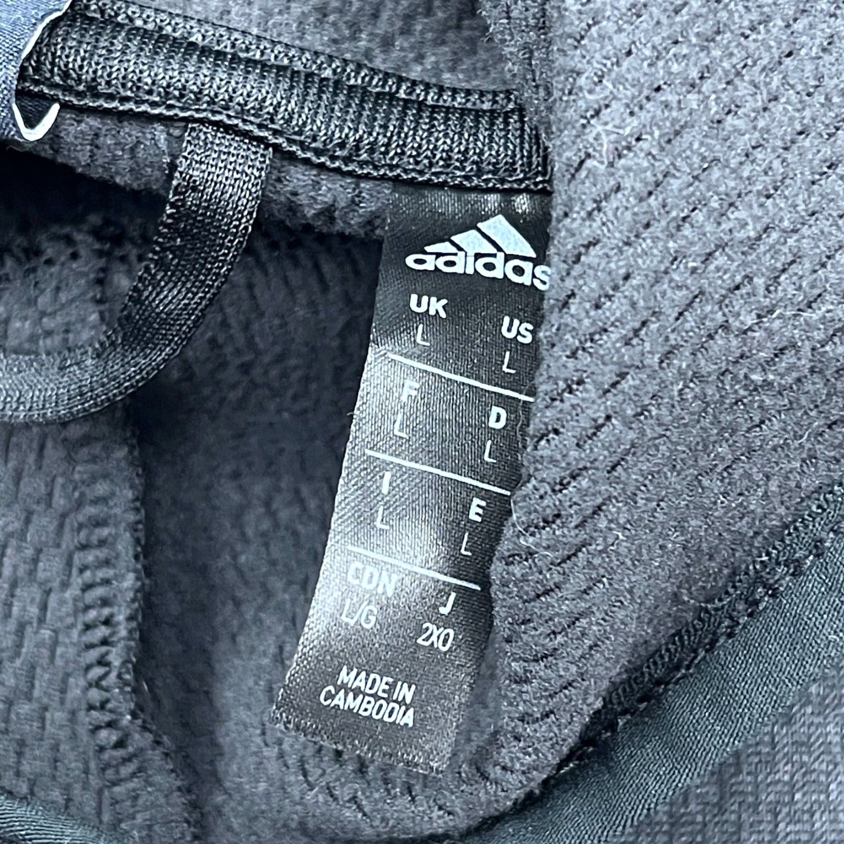 Adidas Adidas Hoodie Men Large Black Sweatshirt Active Pullover Mock Neck Logo Pocket Graphic Print Size US L / EU 52-54 / 3 - 4 Thumbnail