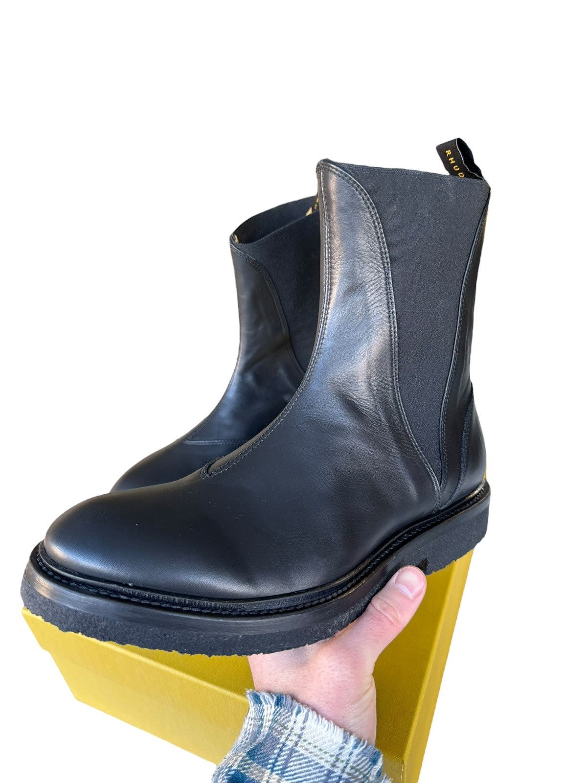 Rhude Unreleased 2020 Black Mid Chelsea Boot Size US 9 / EU 42 - 2 Thumbnail