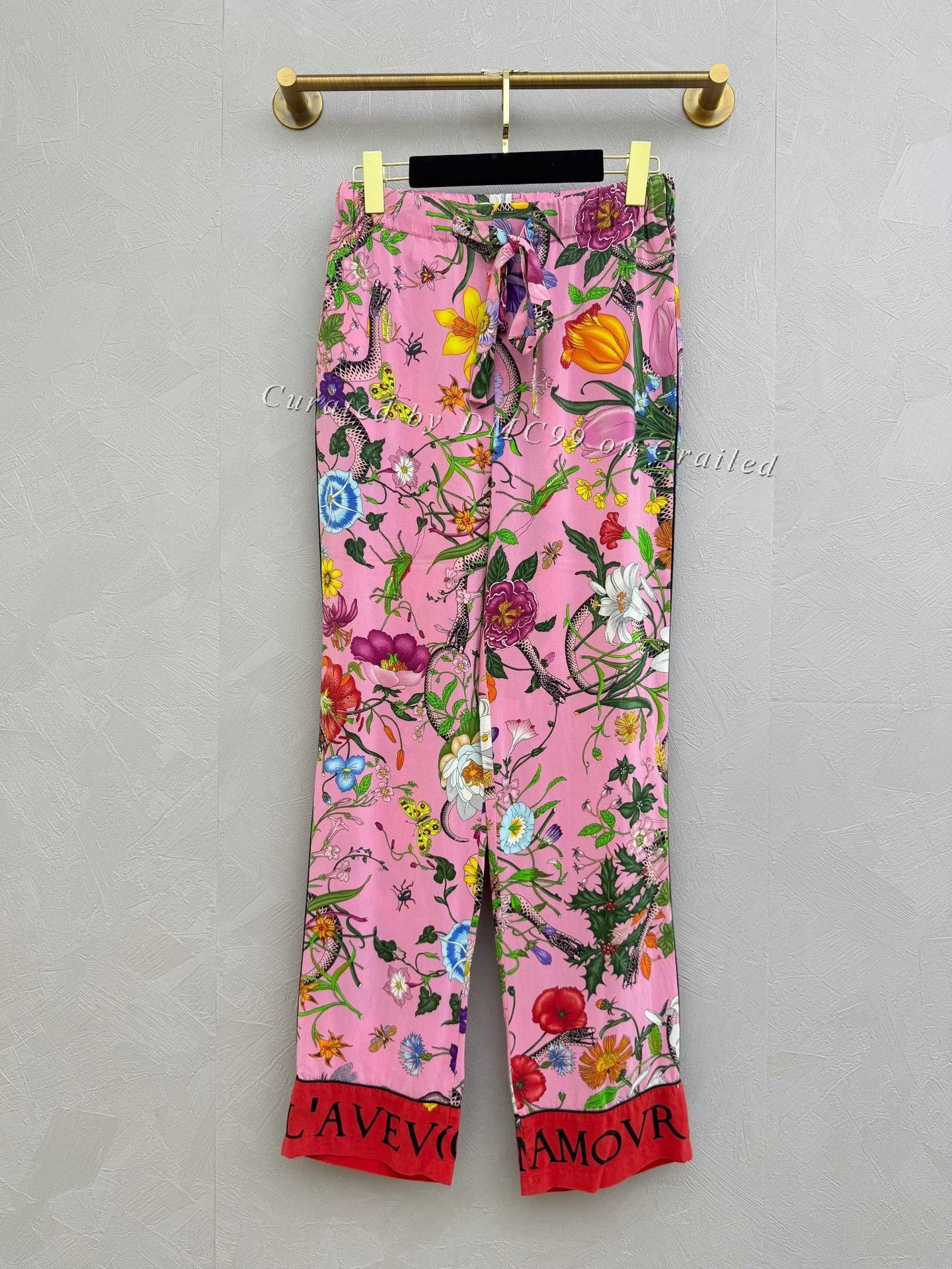 Gucci Gucci Floral Print Silk Casual Pants Size 40" / US 18 - 1 Thumbnail