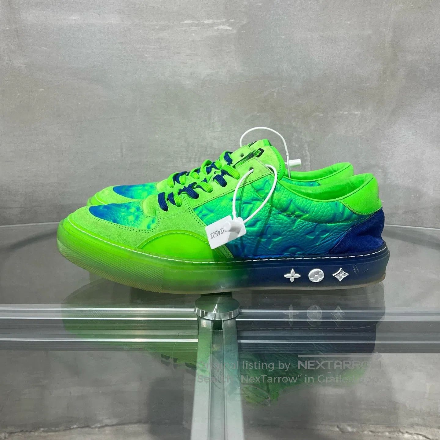 Louis Vuitton Louis Vuitton Ollie gradient fluorescent green board shoes Size US 10 / EU 43 - 3 Thumbnail