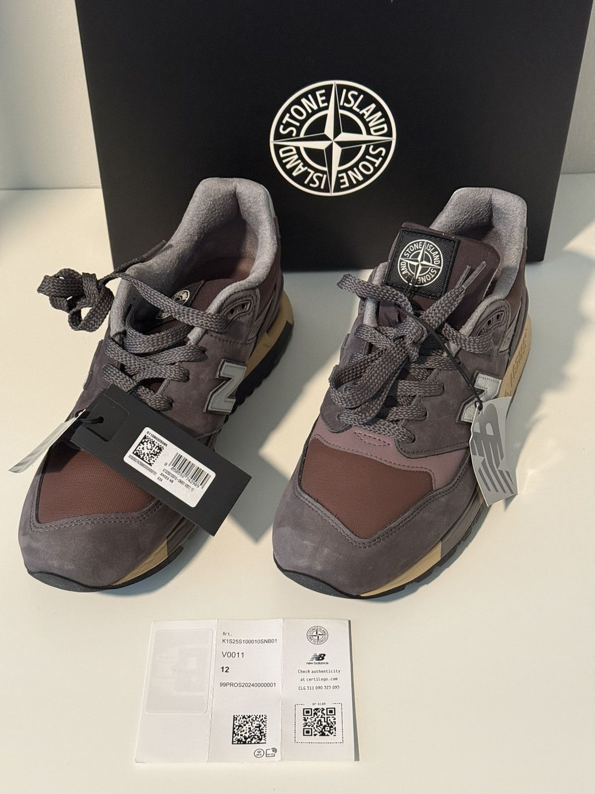 New Balance × Stone Island New Balance 998 MiUSA Stone Island Raso Gommato - U998PR Size US 12 / EU 45 - 10 Thumbnail