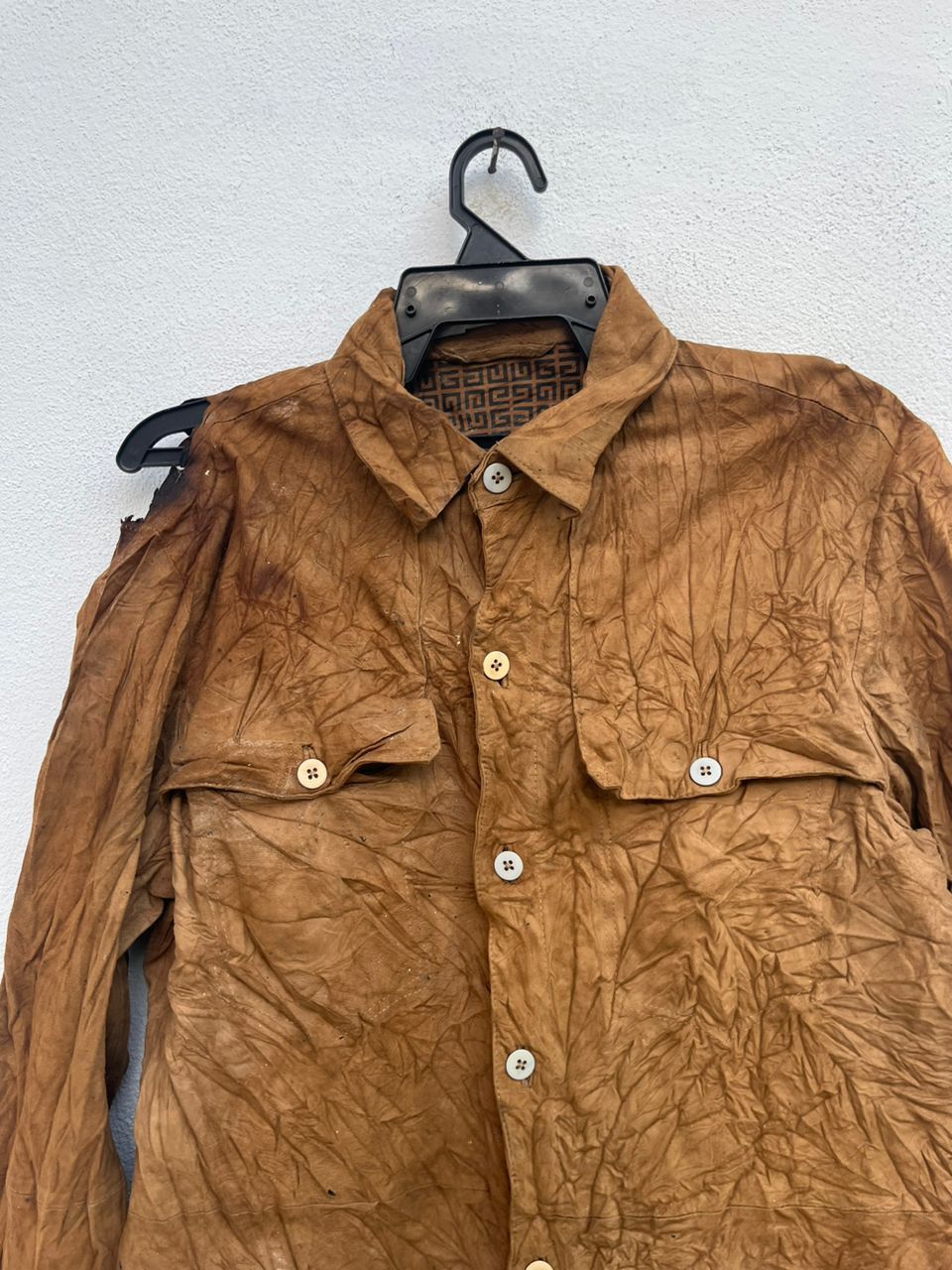 Givenchy Vintage Givency Leather Long Sleeve Shirt Size US M / EU 48-50 / 2 - 6 Thumbnail
