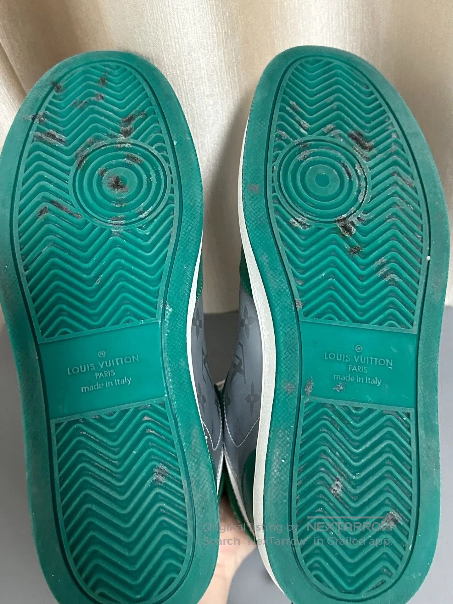 Louis Vuitton Louis Vuitton Rivoli Gray Green Sneakers. Size US 8 / EU 41 - 9 Thumbnail