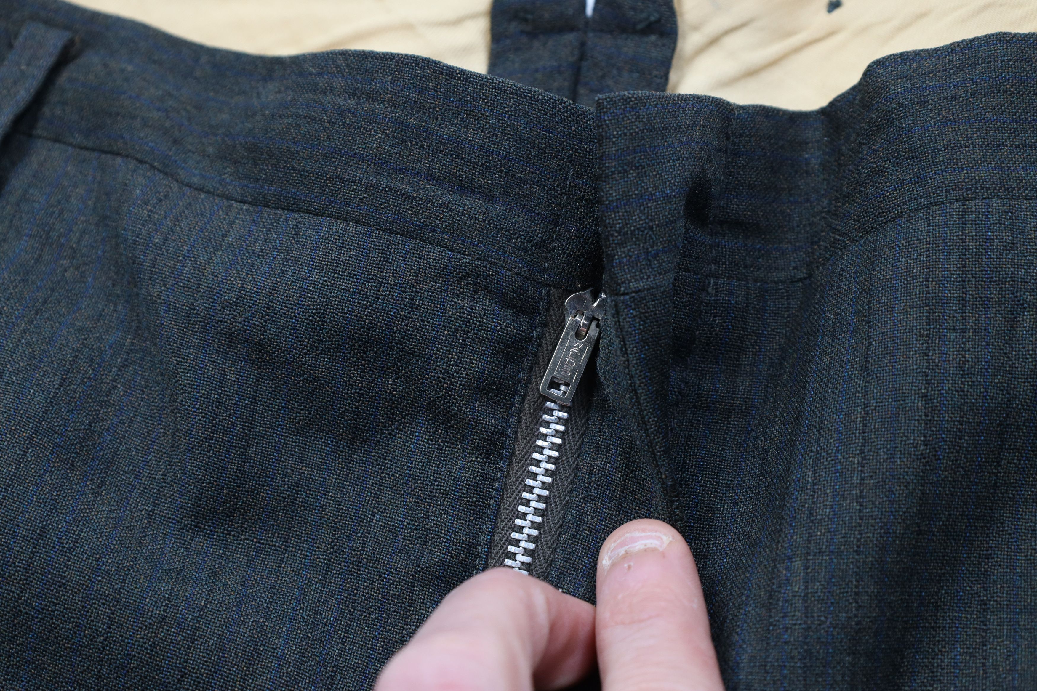 Vintage Vintage 50s Streetwear Wool Rayon Gabardine Chino Pants USA Size US 36 / EU 52 - 7 Thumbnail