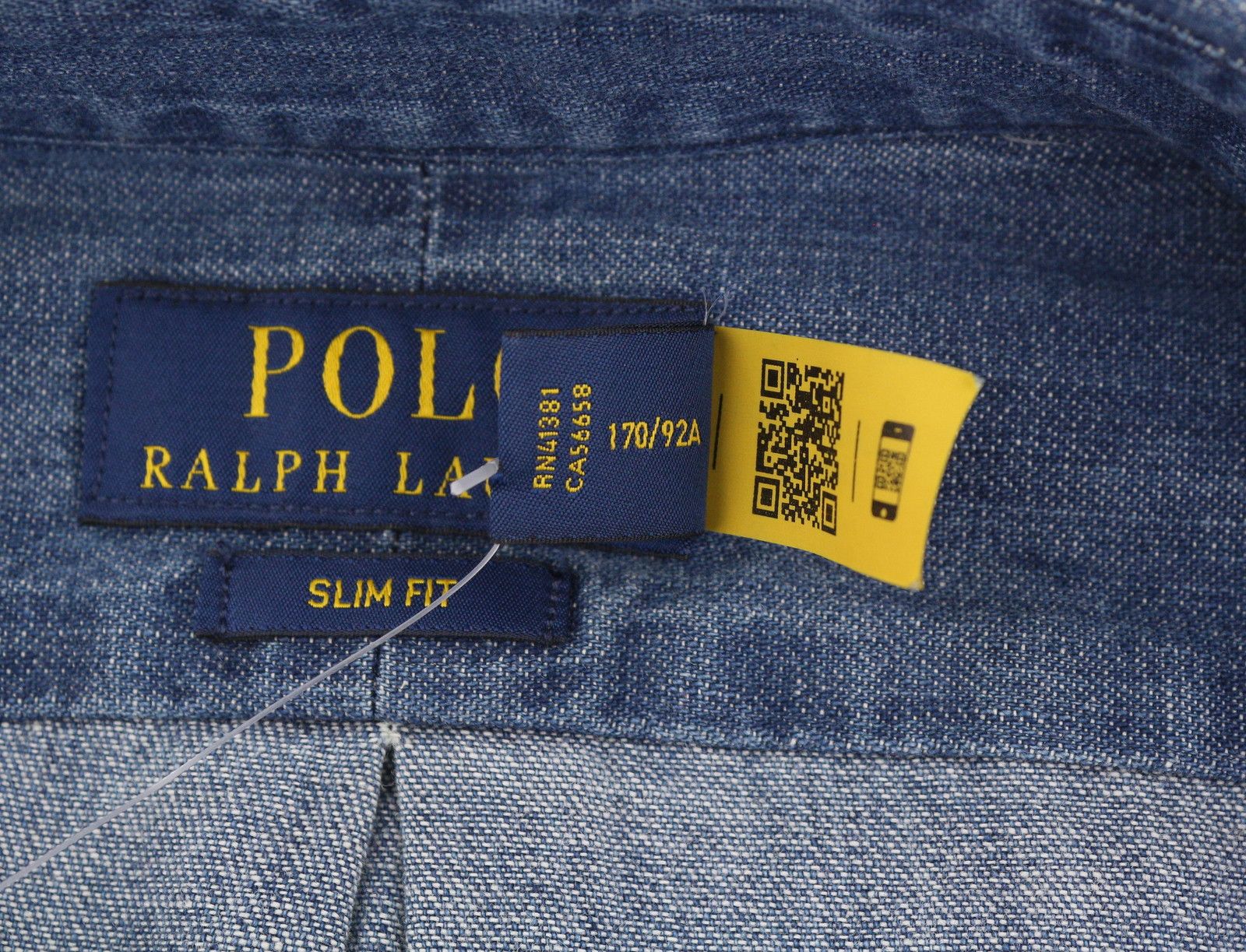 Ralph Lauren CORE REPLEN S Blue Denim Button Down Slim Shirt 86994 Size US S / EU 44-46 / 1 - 8 Thumbnail