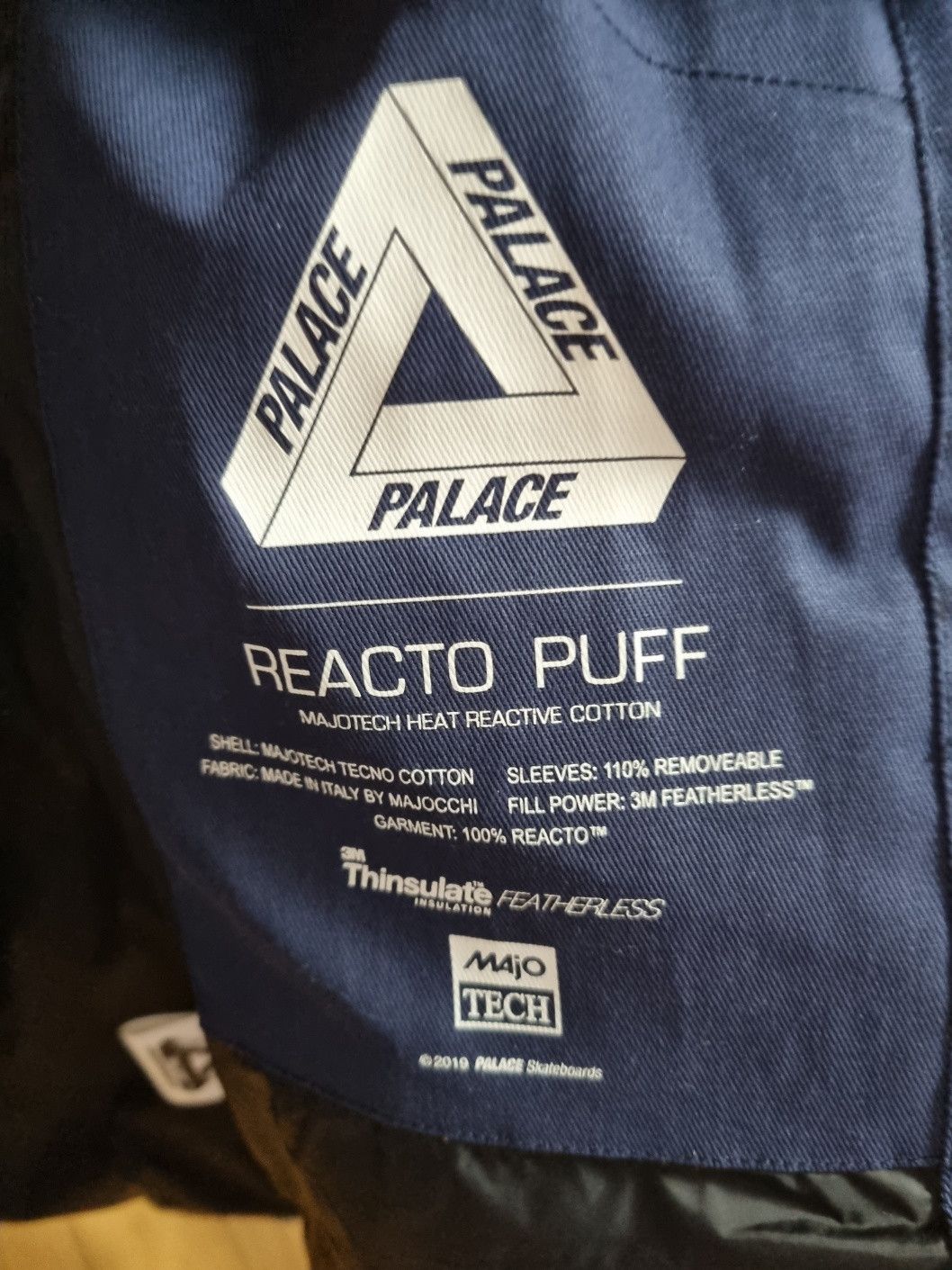 Palace palace reacto puff jacket blue 3M Size US M / EU 48-50 / 2 - 6 Thumbnail