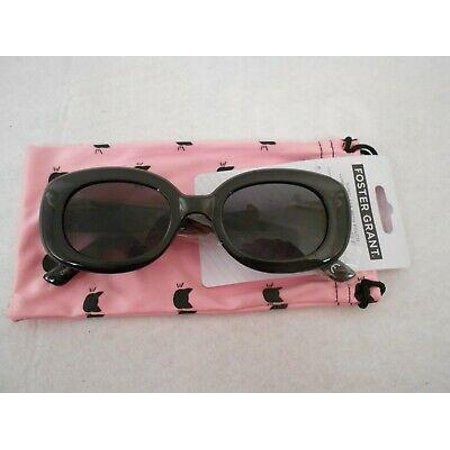 Foster Grant Sunglasses Foster Grant Glossy Black Oval Frame & Pouch Pink Size ONE SIZE - 1 Preview
