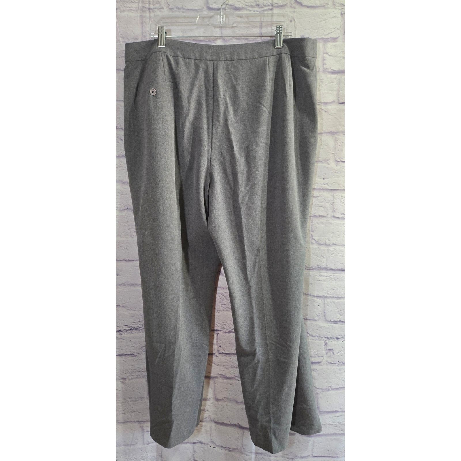 Other Jessica London Gray Women's Dress Pants 18 Lined Flat Front Size 40" / US 18 - 2 Thumbnail