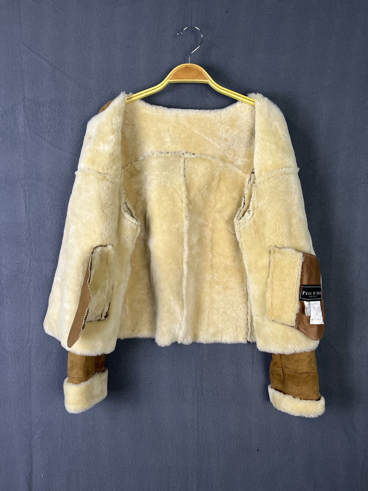 Genuine Leather × Vintage Peau D’ Ane Made in France Real Sheep Leather Suede Jacket Size S / US 4 / IT 40 - 7 Thumbnail
