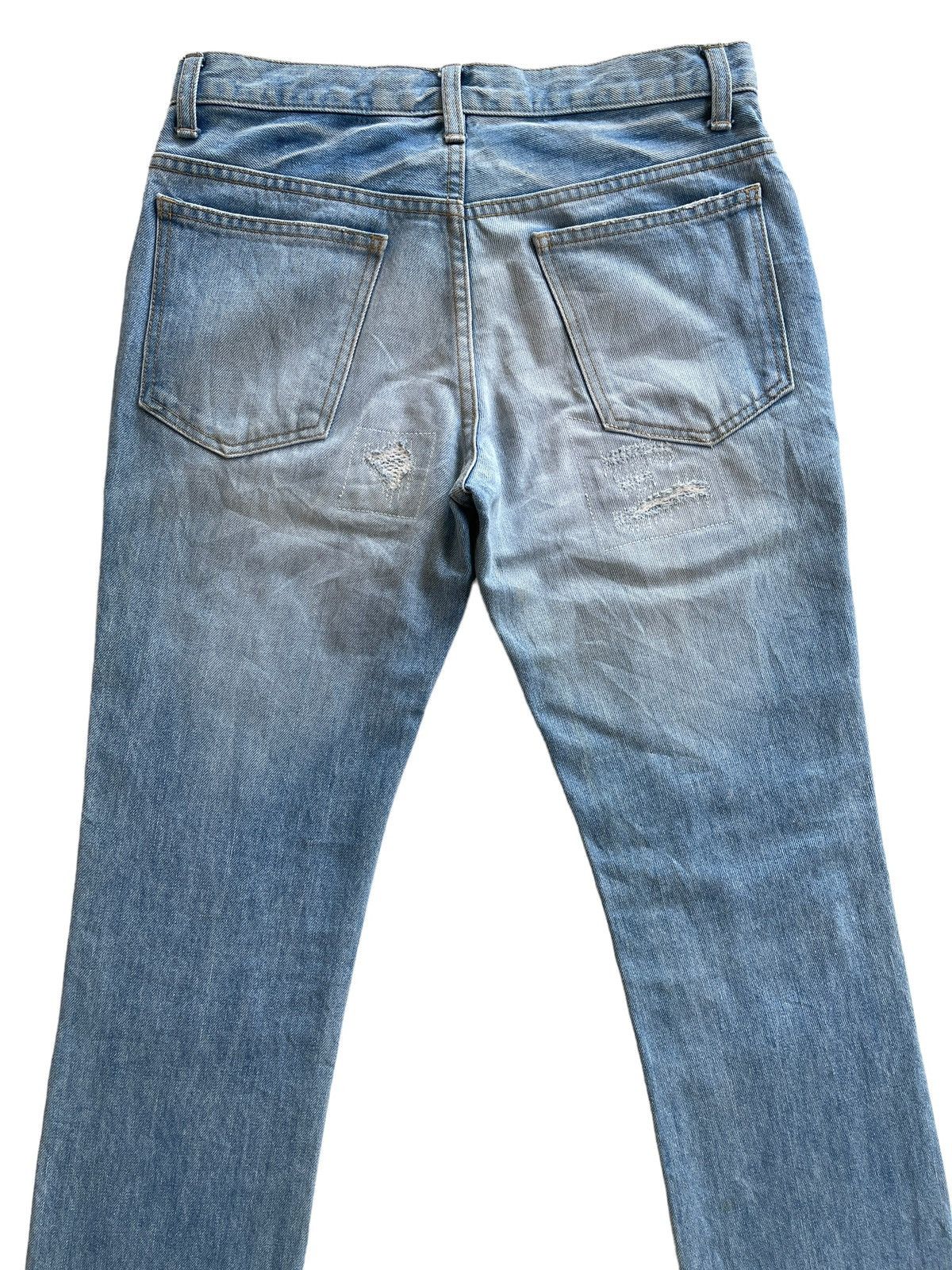 Japanese Brand Lounge Lizard Distressed Straight Cut Denim Size US 29 - 3 Thumbnail