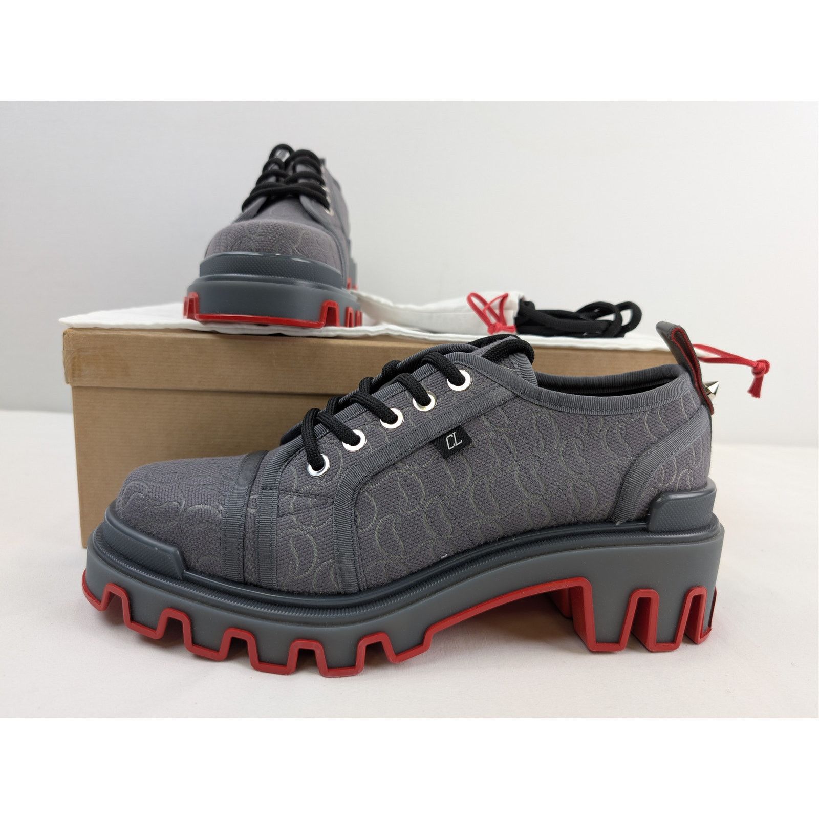 Christian Louboutin o1rshd1 Panamic Dune Flat Sneakers in Smoky Grey Size US 10 / EU 43 - 17 Thumbnail